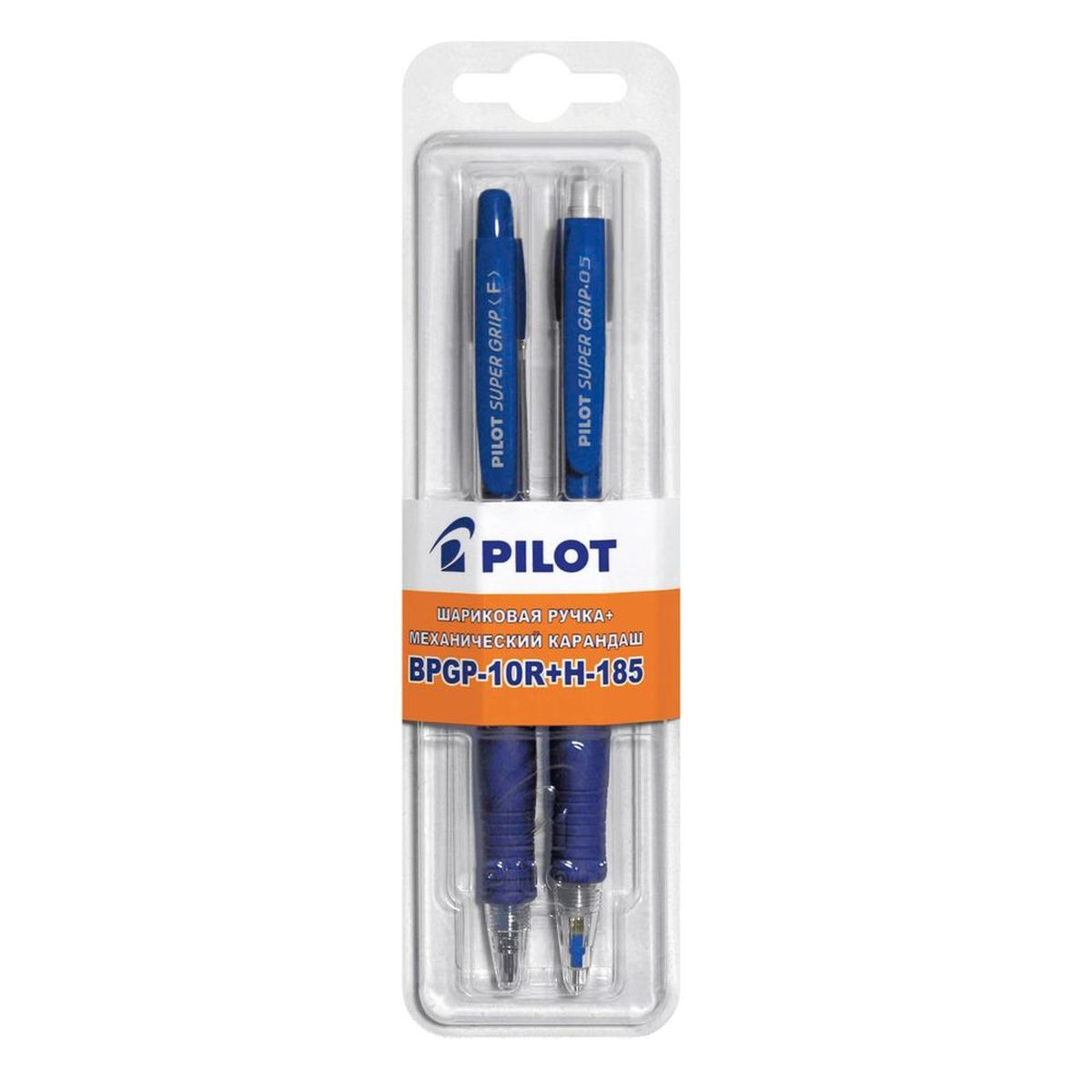 Pilot Набор для письма BPRG-10R-F H-105 цвет синийB-RG10+H105LL Pilot Набор для письма BPRG-10R-F H-105 цвет синийB-RG10+H105LLНабор для письма Pilot BPRG-10R-F + H-105 - незаменимый предмет на любом рабочем столе. Набор включает в себя шариковую ручку и механический карандаш. Автоматическая шариковая ручка с чернилами на масляной основе имеет резиновый упор для пальцев, что обеспечивает комфорт и удобство при письме, так как позволяет пальцам принять естественное положение. Стержень имеет шарик из карбида вольфрама диаметром 0,7 мм, ширина линии - 0,32 мм. Механический карандаш выполнен из пластика и оснащен резиновым упором для пальцев, имеет убирающуюся металлическую цангу. Диаметр грифеля - 0,5 мм. Сверху имеется встроенный ластик.