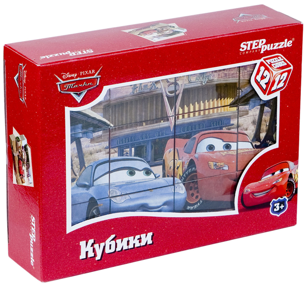 Step Puzzle Кубики Тачки87158 Step Puzzle Кубики Тачки87158С помощью кубиков Step Puzzle ребенок сможет собрать целых шесть красочных картинок с любимыми героями мультфильма Тачки. Наборы из 12 кубиков - для тех, кто освоил навык сборки картинки из 9 кубиков. Заложенный дидактический принцип От простого к сложному позволит ребёнку поверить свои силы. А герои популярных мультфильмов сделают кубики любимой игрушкой. Игра с кубиками развивает зрительное восприятие, наблюдательность, мелкую моторику рук и произвольные движения. Ребенок научится складывать целостный образ из частей, определять недостающие детали изображения. Это прекрасный комплект для развлечения и времяпрепровождения с пользой для малыша.