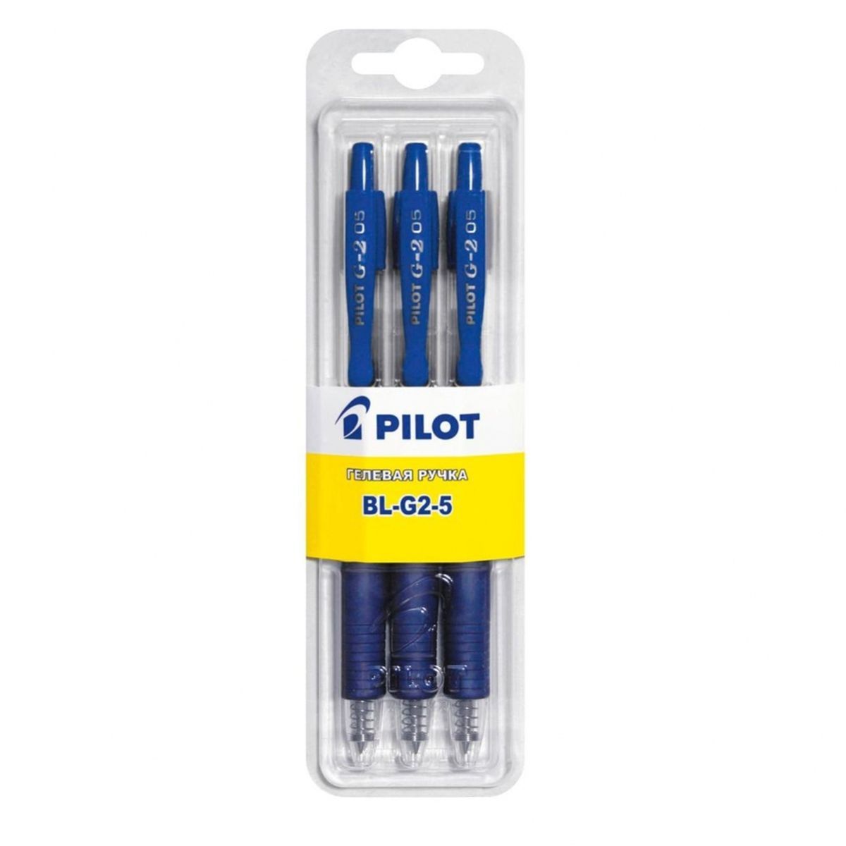 Pilot Набор гелевых ручек BL-G2-5 цвет синий 3 штB-G2-5-3L Pilot Набор гелевых ручек BL-G2-5 цвет синий 3 штB-G2-5-3LНабор гелевых ручек Pilot BL-G2-5 - незаменимый предмет на любом рабочем столе. Корпус ручек выполнен из прочного прозрачного пластика. Автоматическая шариковая ручка с гелевым типом чернил имеет резиновый упор для пальцев, что обеспечивает комфорт и удобство при письме. Стержень имеет шарик из карбида вольфрама диаметром 0,5 мм, ширина линии - 0,3 мм. Такая ручка обеспечит четкий цвет и мягкое письмо. В наборе 3 ручки.