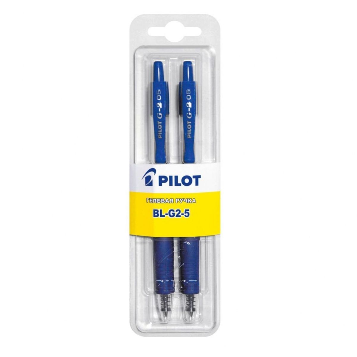 Pilot Набор гелевых ручек BL-G2-5 цвет синий 2 штB-G2-5-2L Pilot Набор гелевых ручек BL-G2-5 цвет синий 2 штB-G2-5-2LНабор гелевых ручек Pilot BL-G2-5 - незаменимый предмет на любом рабочем столе. Корпус ручек выполнен из прочного прозрачного пластика. Автоматическая шариковая ручка с гелевым типом чернил имеет резиновый упор для пальцев, что обеспечивает комфорт и удобство при письме. Стержень имеет шарик из карбида вольфрама диаметром 0,5 мм, ширина линии - 0,3 мм. Такая ручка обеспечит четкий цвет и мягкое письмо. В наборе 2 ручки.
