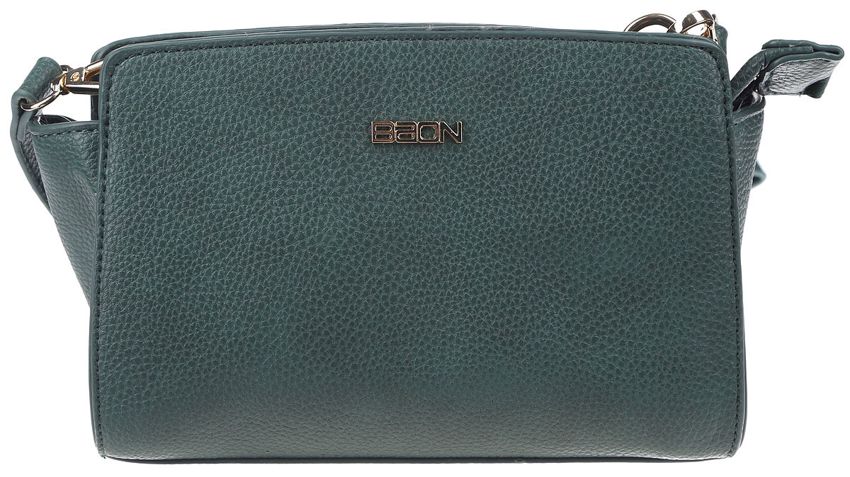 Сумка женская Baon, цвет: бирюзово-зеленый. B376502_EVENING TEALB376502_EVENING TEAL Сумка женская Baon, цвет: бирюзово-зеленый. B376502_EVENING TEALB376502_EVENING TEALПрактичная маленькая сумка Baon выполнена из искусственной кожи с зернистой фактурой и закрывается на застежку-молнию. Изделие декорировано золотистой фурнитурой и яркой подкладкой из полиэстера со звериным принтом. Внутренний объем позволяет вместить в аксессуар все необходимое. Модель имеет одно основное отделение. Внутри имеется один накладной кармашек для телефона и прочих мелочей и один прорезной карман на застежке-молнии. Сумка оснащена плечевым ремнем, который регулируется по длине. Лаконичный цвет и простая форма помогут этой сумочке вписаться даже в самый сложный и продуманный гардероб. Сумка Baon - идеальный аксессуар вне моды и трендов.