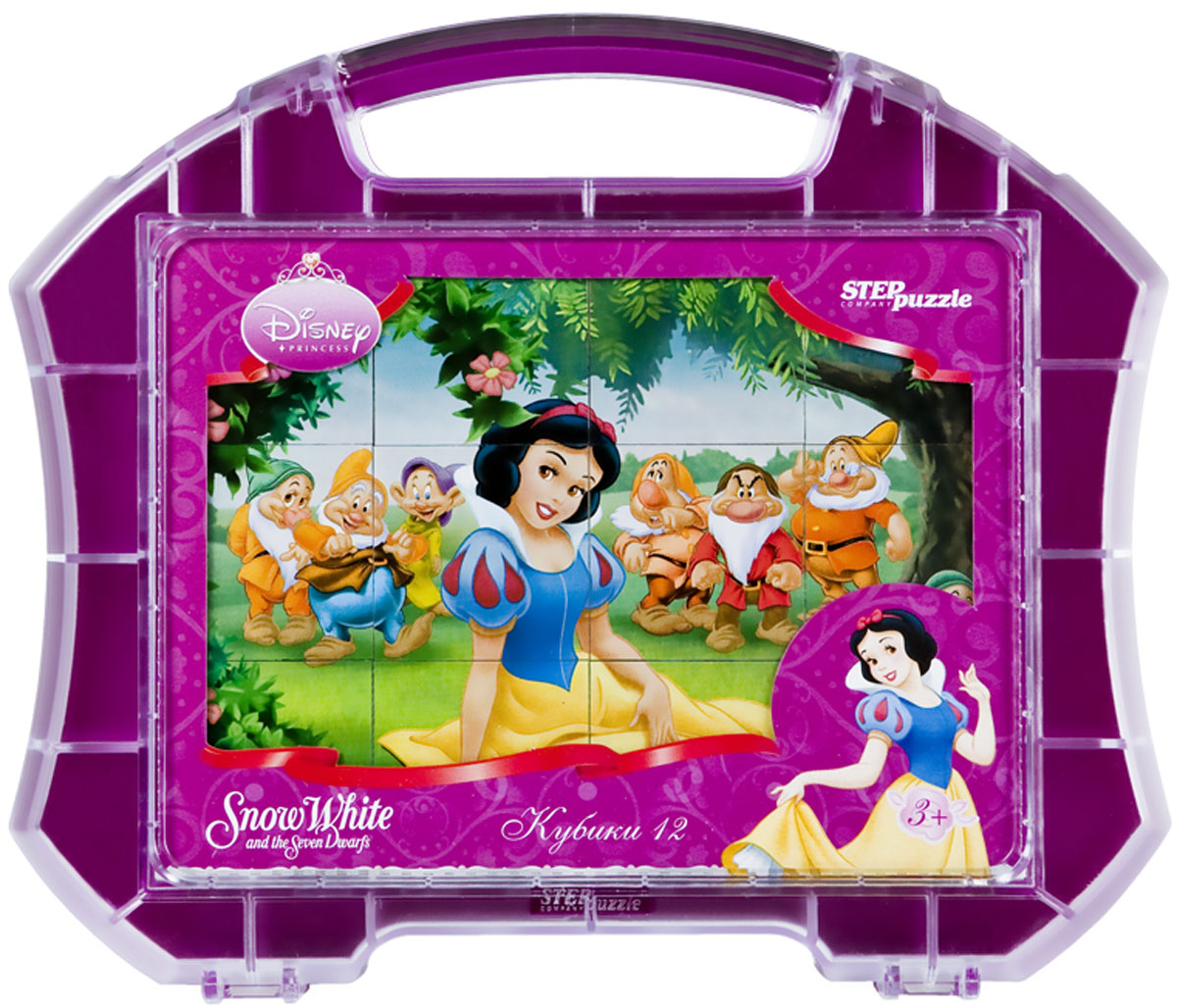 Step Puzzle Кубики Белоснежка в чемоданчике87105 Step Puzzle Кубики Белоснежка в чемоданчике87105С помощью кубиков Step Puzzle Белоснежка ребенок сможет собрать целых шесть красочных картинок с любимой принцессой Диснея. Наборы из 12 кубиков - для тех, кто освоил навык сборки картинки из 9 кубиков. Заложенный дидактический принцип От простого к сложному позволит ребёнку поверить свои силы. А герои популярных мультфильмов сделают кубики любимой игрушкой. Игра с кубиками развивает зрительное восприятие, наблюдательность, мелкую моторику рук и произвольные движения. Ребенок научится складывать целостный образ из частей, определять недостающие детали изображения. Это прекрасный комплект для развлечения и времяпрепровождения с пользой для малышки.