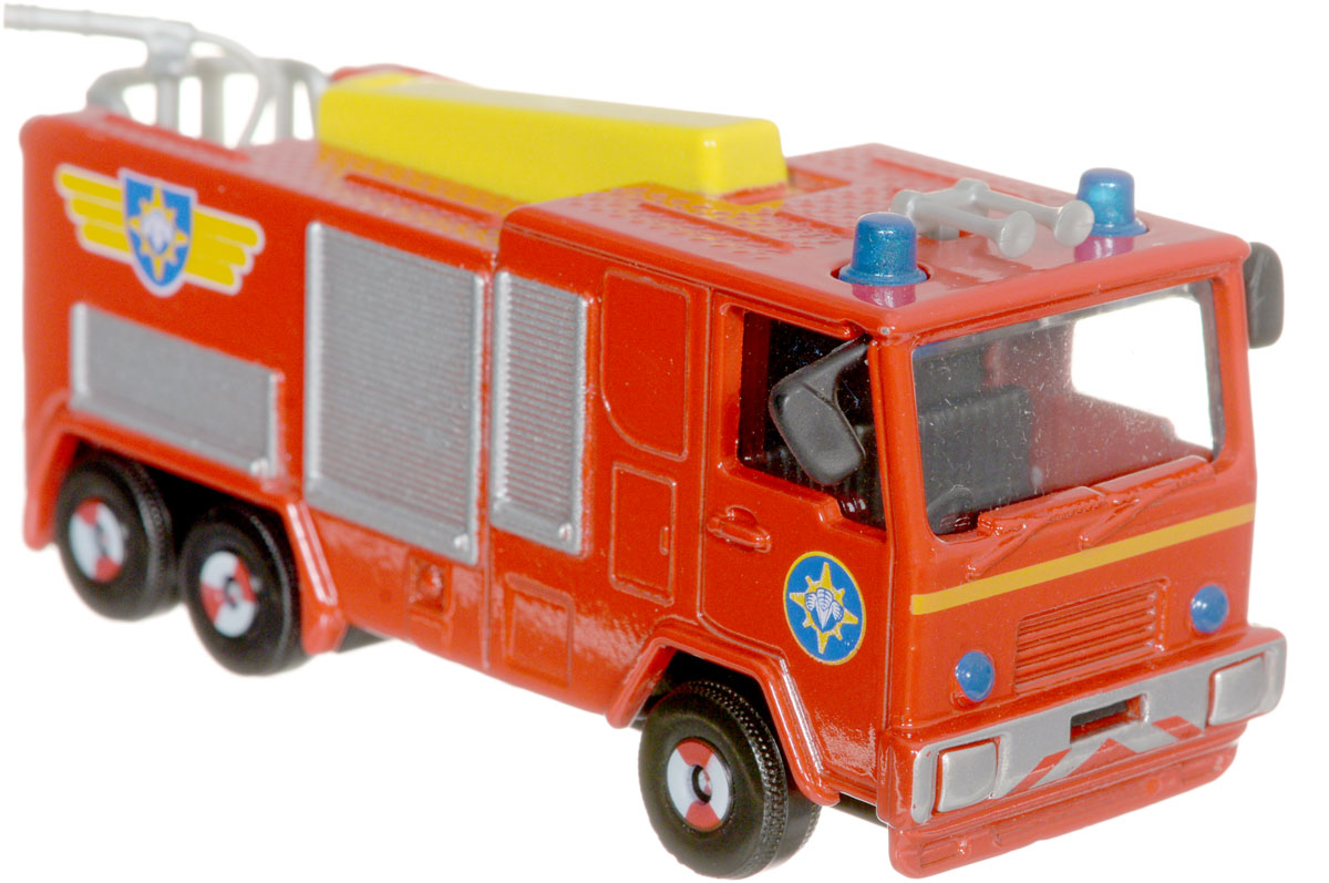 Dickie Toys Пожарная машина Jupiter3099625_Jupiter Dickie Toys Пожарная машина Jupiter3099625_JupiterГлавный элемент технического оснащения пожарной команды - конечно, красная пожарная машина! Пожарная машина Dickie Toys Jupiter выполнена в реалистичном стиле и оснащена декоративными элементами - парой синих маячков, брандспойтом, окошками, закрытыми жалюзи. Кабина застеклена. Имеется 3 пары колес. Машинка изготовлена из прочных, качественных и безопасных материалов, аккуратно раскрашена яркими красками. Пополните коллекцию моделей пожарной техники другими игрушками из серии Пожарный Сэм и организуйте собственную пожарную станцию!