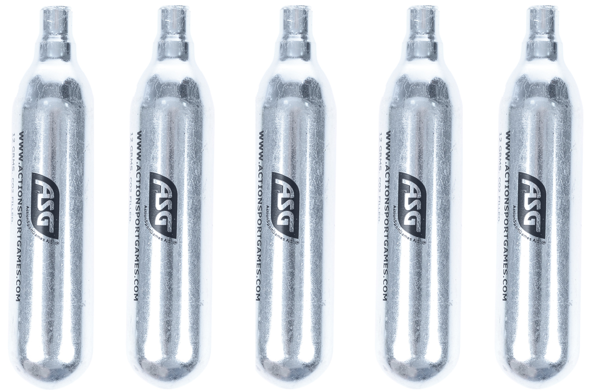Баллоны с углекислым газом ASG Ultrair Power, 12 гр, 5 шт15545 Баллоны с углекислым газом ASG Ultrair Power, 12 гр, 5 шт15545Баллоны с углекислым газом ASG Ultrair Power применяются для пневматического и страйкбольного оружия. Вес газа в одном баллоне составляет 12 грамм. Баллоны выполнены из прочной стали. В упаковке 5 баллонов.