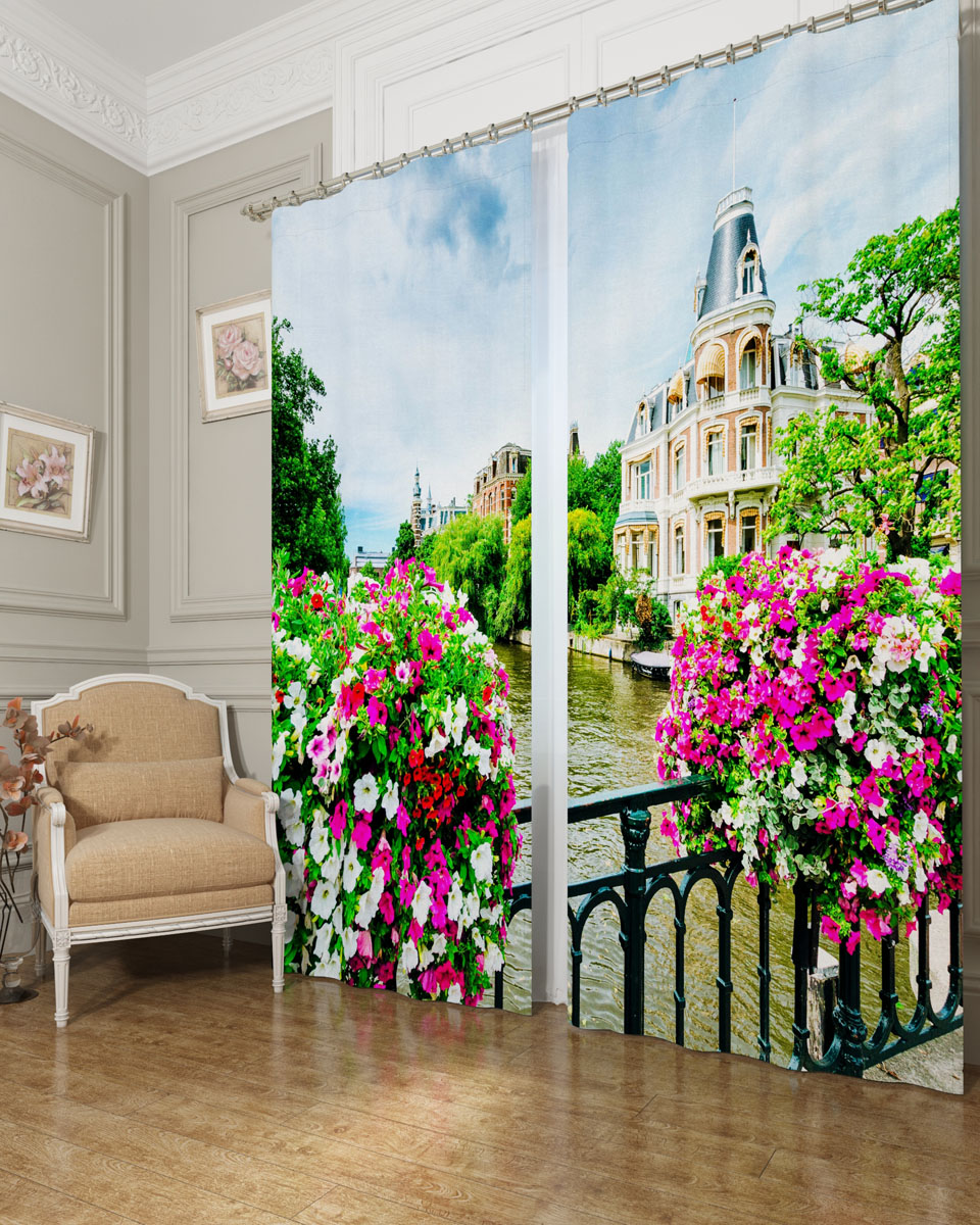 Комплект фотоштор Сирень Веранда, на ленте, высота 260 см00049-ФШ-БЛ-001 Комплект фотоштор Сирень Веранда, на ленте, высота 260 см00049-ФШ-БЛ-001Фотошторы Сирень Веранда, выполненные из блэкаута, отлично дополнят украшение любого интерьера. Блэкаут - это трехслойная светонепроницаемая ткань - 100% полиэстер, по структуре напоминает плотный хлопок, очень мягкий,с небольшим сероватым оттенком из-за черной нити, входящей в состав ткани. Блэкаут не требует особого ухода, хорошо драпируется. Пропускает солнечные лучи не более 5%. Крепление на карниз при помощи шторной ленты на крючки. В комплекте 2 шторы. Ширина одного полотна: 145 см. Высота штор: 260 см. Рекомендации по уходу: стирка при 30 градусах, гладить при температуре до 110 градусов. Изображение на мониторе может немного отличаться от реального.