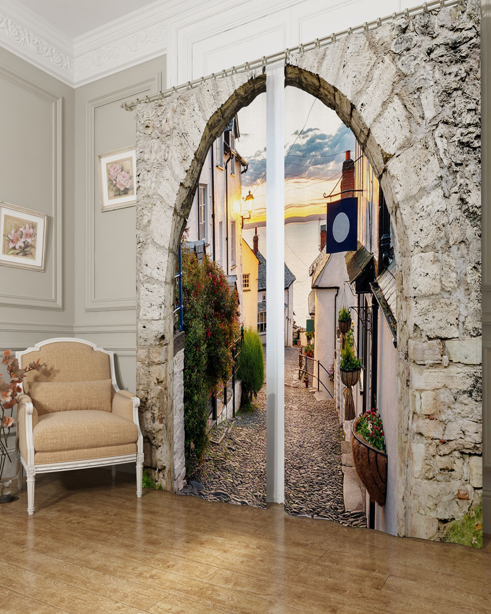 Комплект фотоштор Сирень Каменная арка, на ленте, высота 260 см. 03940-ФШ-БЛ-00103940-ФШ-БЛ-001 Комплект фотоштор Сирень Каменная арка, на ленте, высота 260 см. 03940-ФШ-БЛ-00103940-ФШ-БЛ-001Фотошторы Сирень Каменная арка, выполненные из блэкаута, отлично дополнят украшение любого интерьера. Блэкаут - это трехслойная светонепроницаемая ткань - 100% полиэстер, по структуре напоминает плотный хлопок, очень мягкий,с небольшим сероватым оттенком из-за черной нити, входящей в состав ткани. Блэкаут не требует особого ухода, хорошо драпируется. Пропускает солнечные лучи не более 5%. Крепление на карниз при помощи шторной ленты на крючки. В комплекте 2 шторы. Ширина одного полотна: 145 см. Высота штор: 260 см. Рекомендации по уходу: стирка при 30 градусах, гладить при температуре до 110 градусов. Изображение на мониторе может немного отличаться от реального.