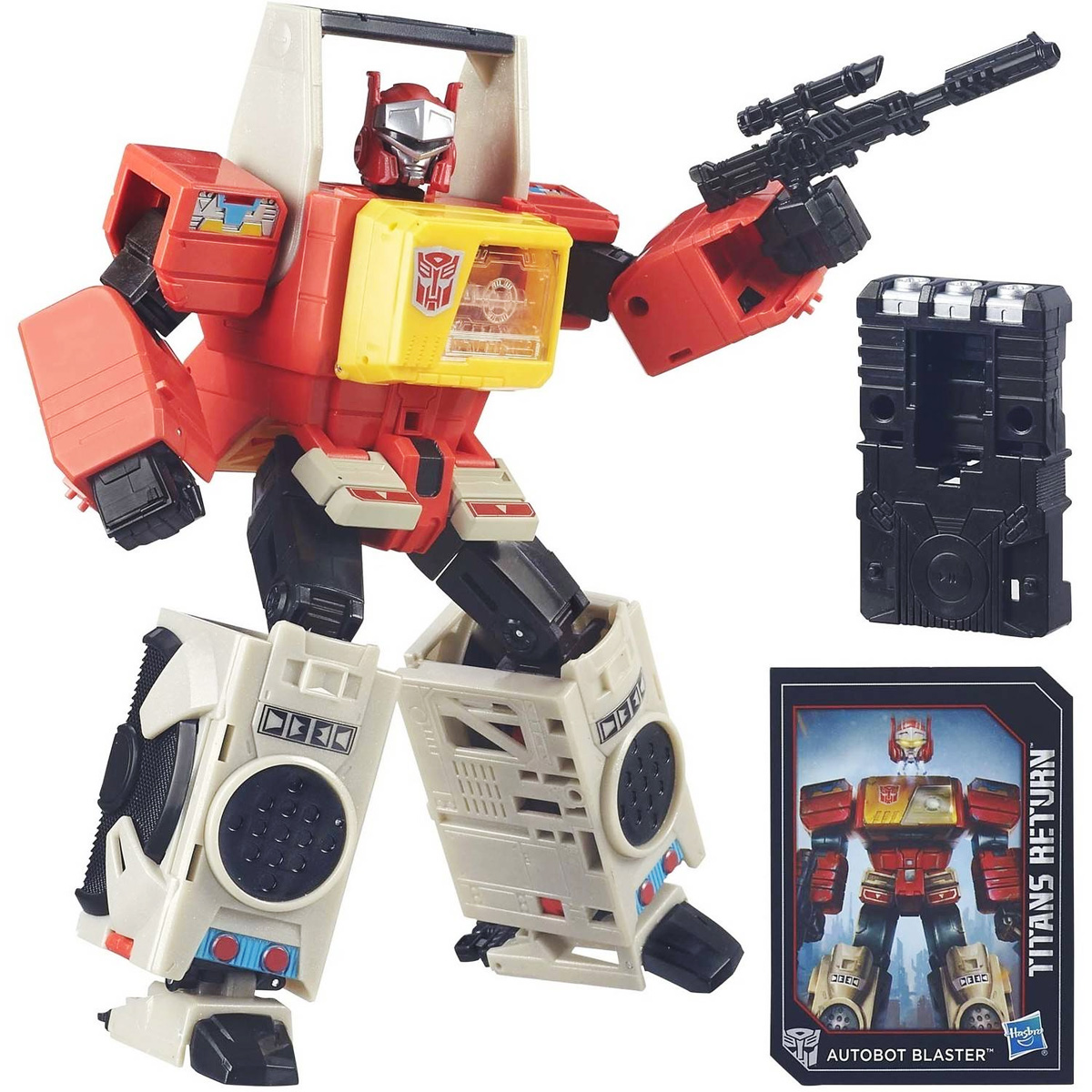 Transformers Трансформер Twin Cast & Autobot BlasterB7997EU4_B5613 Transformers Трансформер Twin Cast & Autobot BlasterB7997EU4_B5613Трансформер Transformers Twin Cast & Autobot Blaster обязательно понравится всем маленьким поклонникам знаменитых Трансформеров! Фигурка выполнена из прочного пластика. В несколько простых шагов (19 шагов) малыш сможет трансформировать фигурку робота в стильный бумбокс, а далее в режим города и обратно. Фигурка отличается высокой степенью детализации. Ребенок с удовольствием будет играть с трансформером, придумывая различные истории. Порадуйте его таким замечательным подарком! В комплект также входят оружие трансформера и карта персонажа с техническими характеристиками.