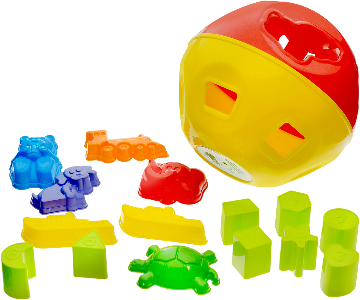 Mochtoys Развивающая игрушка Логический шар15-0016 Mochtoys Развивающая игрушка Логический шар15-0016Развивающая игрушка Mochtoys Логический шар предназначена для детей от одного года. Игрушка представляет собой шар с отверстиями, внутри которого располагается множество игрушек. Фигурки малыш с увлечением будет вынимать из шарика и вставлять обратно, подбирая нужное отверстие. Игрушка предназначена для развития у ребенка мелкой моторики рук, логического мышления и цветовосприятия.