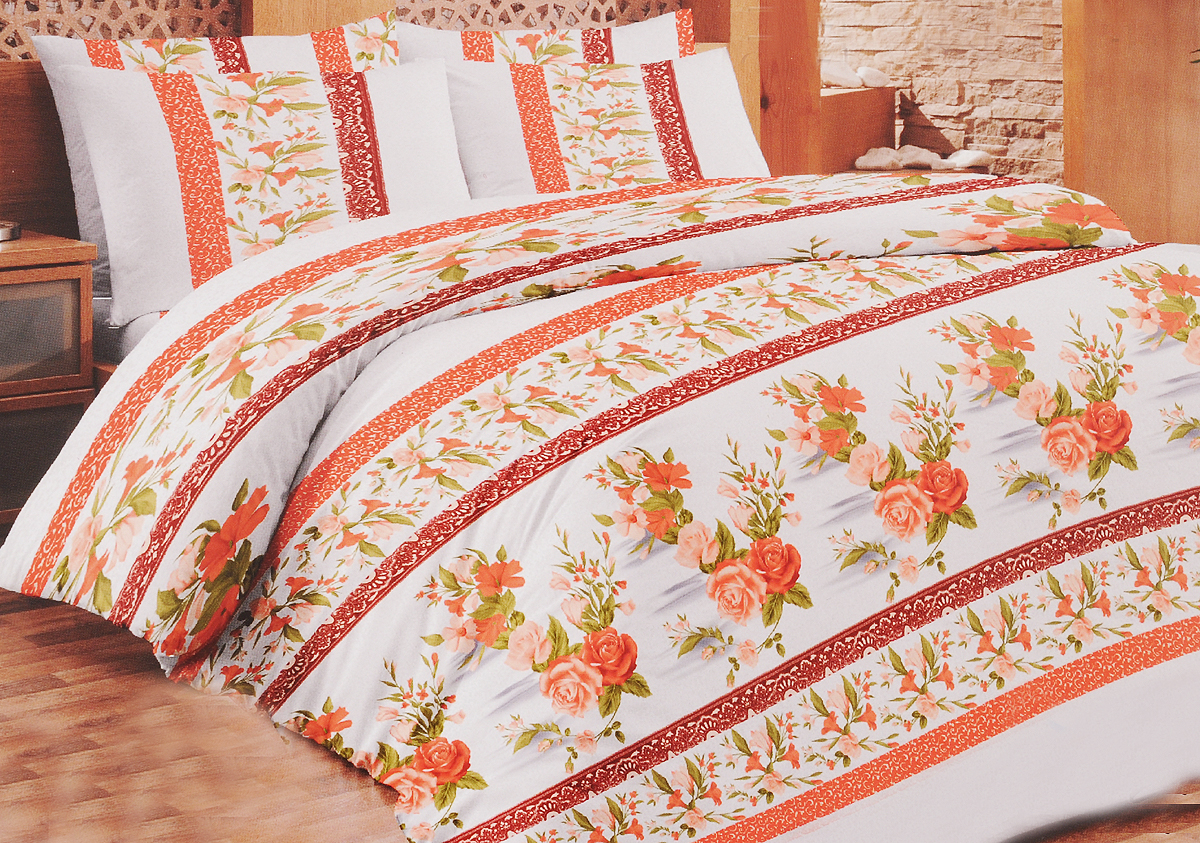 Комплект белья Liya Home Collection Валенсия, 2-спальный с евро простыней, наволочки 70x700000120000673_Валенсия, светло-желтый/цветы Комплект белья Liya Home Collection Валенсия, 2-спальный с евро простыней, наволочки 70x700000120000673_Валенсия, светло-желтый/цветыКомплект белья Liya Home Collection Валенсия состоит из пододеяльника, простыни и двух наволочек. Изделия выполнены из хлопка (70%) и полиэстера (30%). Хлопок является классическим примером гигроскопичности, гигиеничности, натуральности и простоты. Сочетание его с полиэстером лишает ткань присущих хлопку недостатков. Изделия из хлопка с полиэстером не выгорают, не растягиваются, дольше используются. Постельное белье из хлопка с полиэстером имеет двукратную продолжительность эксплуатации, по сравнению с чистым хлопком, оно не мнется и сохнет очень быстро.