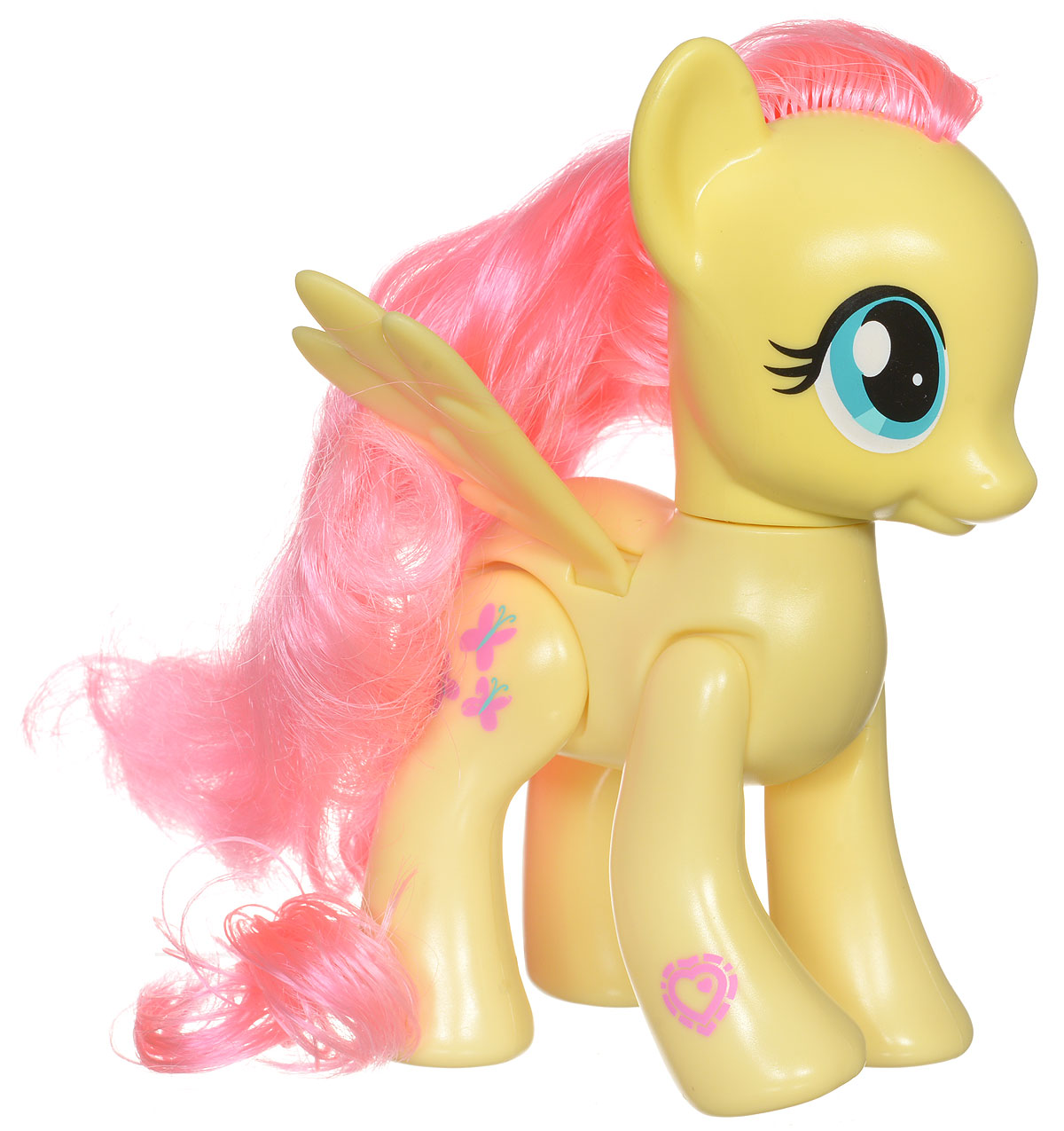 My Little Pony Фигурка функциональная FluttershyB3601EU4_B7294 My Little Pony Фигурка функциональная FluttershyB3601EU4_B7294Функциональная фигурка My Little Pony Fluttershy надолго увлечет вашу малышку! Она изготовлена из качественных и безопасных для детского здоровья материалов в виде пони Fluttershy. У пони красивая густая грива и хвост, которые можно расчесывать. Малышка сможет придумать различные прически для милашки пони. Если подвигать правую переднюю ножку пони, то фигурка начнет шевелить головой и махать крылышками. Сделайте вашей малышке такой замечательный подарок!