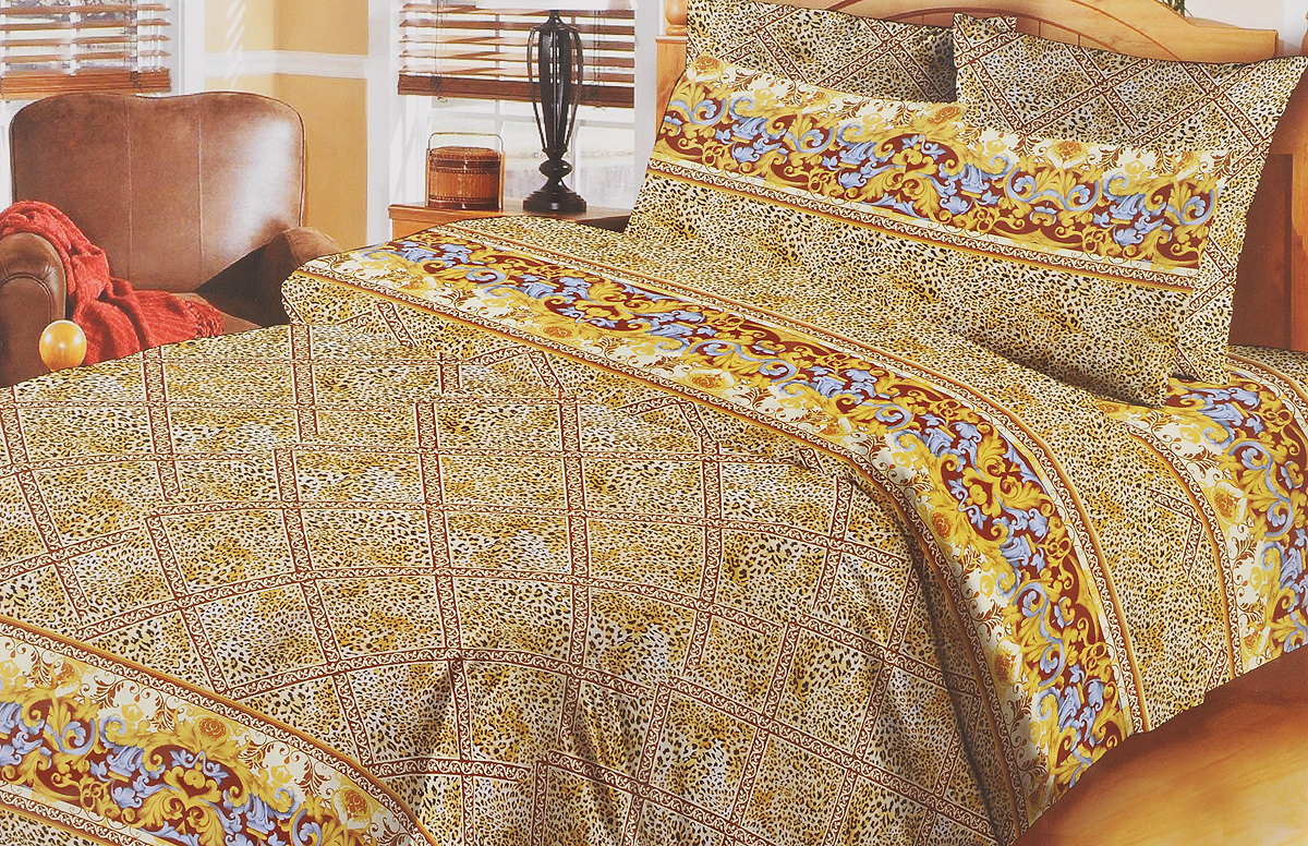 Комплект белья Liya Home Collection Джоконда, 1,5-спальный, наволочки 70x701515150000179 Комплект белья Liya Home Collection Джоконда, 1,5-спальный, наволочки 70x701515150000179Комплект белья Liya Home Collection Джоконда состоит из пододеяльника, простыни и двух наволочек. Изделия выполнены из хлопка (70%) и полиэстера (30%). Хлопок является классическим примером гигроскопичности, гигиеничности, натуральности и простоты. Сочетание его с полиэстером лишает ткань присущих хлопку недостатков. Изделия из хлопка с полиэстером не выгорают, не растягиваются, дольше используются. Постельное белье из хлопка с полиэстером имеет двукратную продолжительность эксплуатации, по сравнению с чистым хлопком, оно не мнется и сохнет очень быстро.
