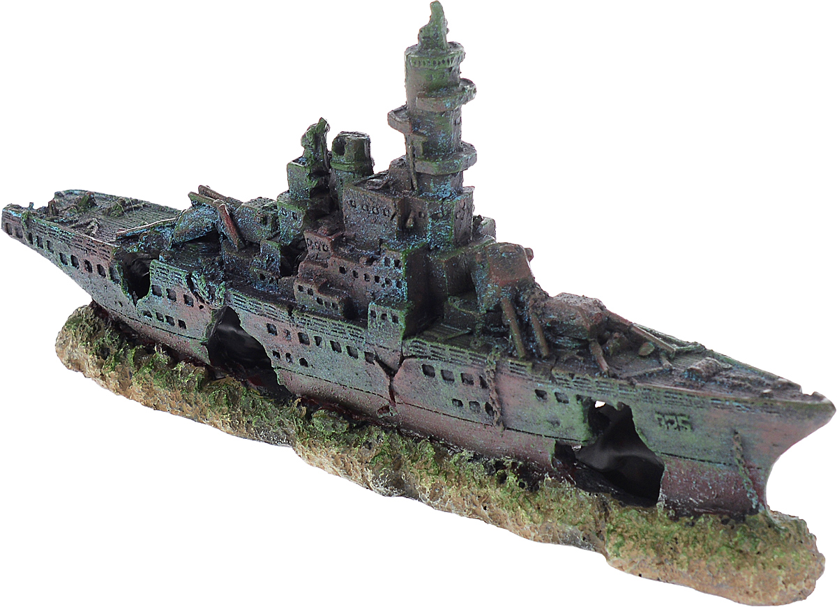 Декорация для аквариума Barbus Корабль, 24 х 4,5 х 11,5 смDecor 043 Декорация для аквариума Barbus Корабль, 24 х 4,5 х 11,5 смDecor 043Декорация для аквариума Barbus Корабль, выполненная из высококачественного нетоксичного полирезина, станет прекрасным украшением вашего аквариума. Изделие отличается реалистичным исполнением с множеством мелких деталей и отверстий. Ведь многие обитатели аквариума используют декорации как укрытия, в которых они живут и размножаются. Декорация абсолютно безопасна, нейтральна к водному балансу, устойчива к истиранию краски, подходит как для пресноводного, так и для морского аквариума. Благодаря декорациям Barbus вы сможете смоделировать потрясающий пейзаж на дне вашего аквариума или террариума.