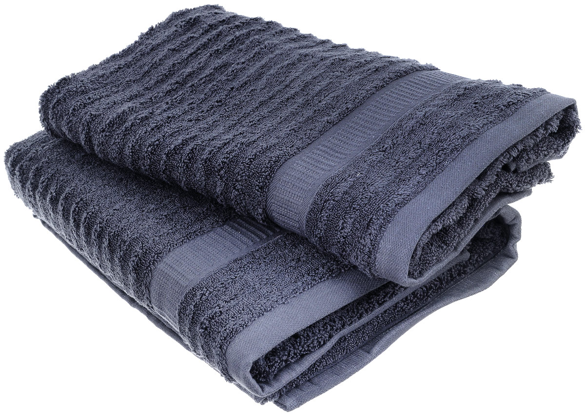 Набор хлопковых полотенец Home Textile, цвет: темно-серый, 2 штLX-OZ15 Набор хлопковых полотенец Home Textile, цвет: темно-серый, 2 штLX-OZ15Набор Home Textile состоит из двух полотенец разного размера, выполненных из качественной натуральной махры (100% хлопок). Полотенца имеют ворс различной длины, что создает рельефную текстуру, и классический бордюр. Мягкие и уютные, они прекрасно впитывают влагу и легко стираются. Кроме того, хлопковые полотенца отличаются высокой износоустойчивостью и долгим сроком службы. Такой набор полотенец подарит массу положительных эмоций и приятных ощущений.