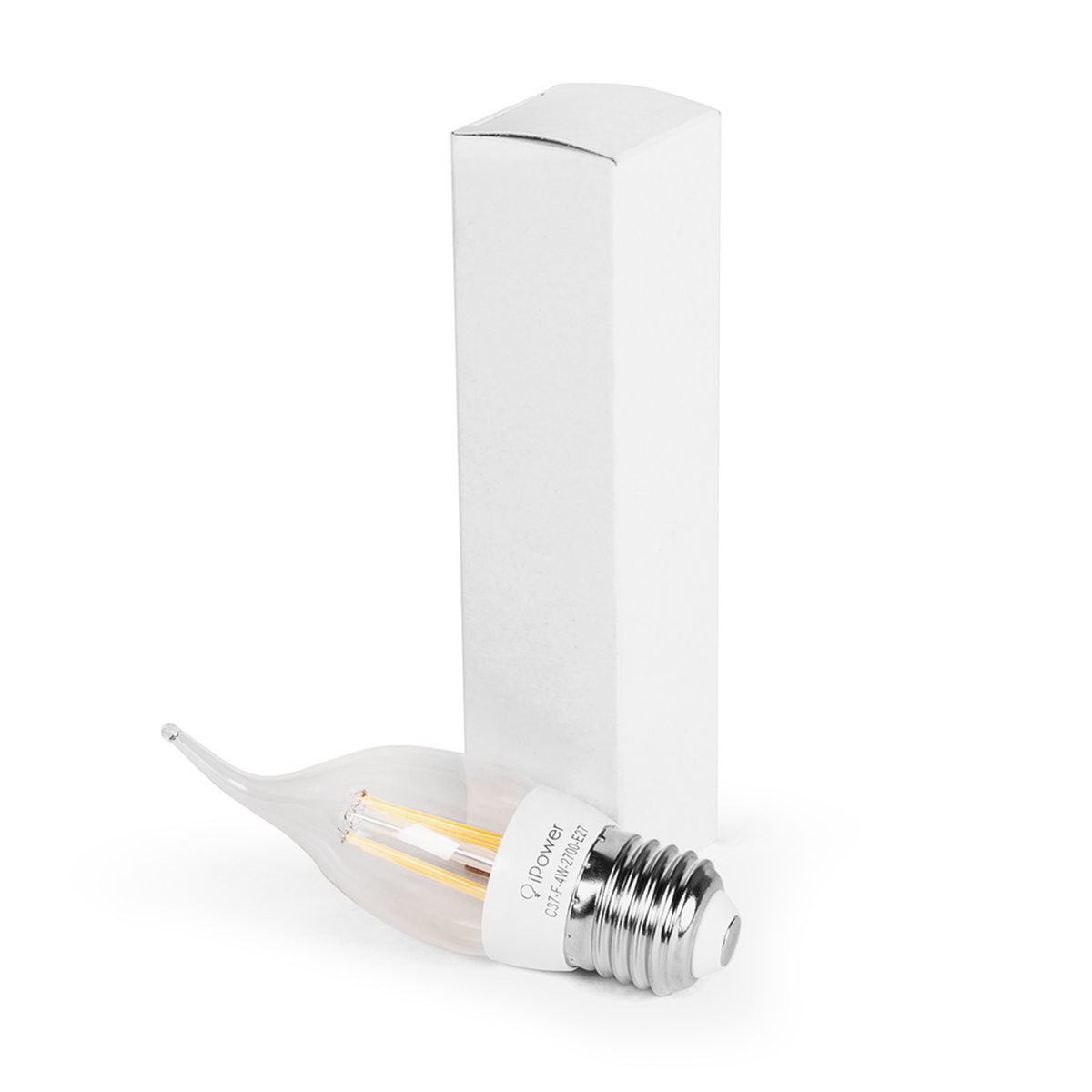 Лампа светодиодная IPower Filament, LED, цоколь Е27, 4W, 2700К теплый свет1005036 Лампа светодиодная IPower Filament, LED, цоколь Е27, 4W, 2700К теплый свет1005036Светодиодная лампочка iPower C37-F-4W-2700-E27 LED лампочка iPower имеет очень низкое энергопотребление, в сравнении с лампами накаливания LED потребляет в 12 раз меньше электричества, а в сравнении с энергосберегающими в 2-4 раз меньше. При этом срок службы LED лампочки в 5 раз выше, чем энергосберегающей, и в 50 раз выше, чем у лампы накаливания. Светодиодные лампочки iPower создают мягкий рассеивающий свет без мерцаний, что совершенно безопасно для глаз. Они специально разработаны по требованиям российских и европейских законов и подходят ко всем осветительным устройствам, совместимым со стандартным цоколем E27. Гарантия 12 мес. Диапазон рабочих температур от -50 до +50 °С Материал Стекло ПартНомер C35 candle with tail 4W E27 2700K without plastic Потребляемая мощность 4 Вт Рабочее напряжение, В 220В Регулировка яркости Нет Световая температура 2700К (Тёплый свет) Срок службы 30000 часов Тип упаковки Белая коробка Форма Свеча на...