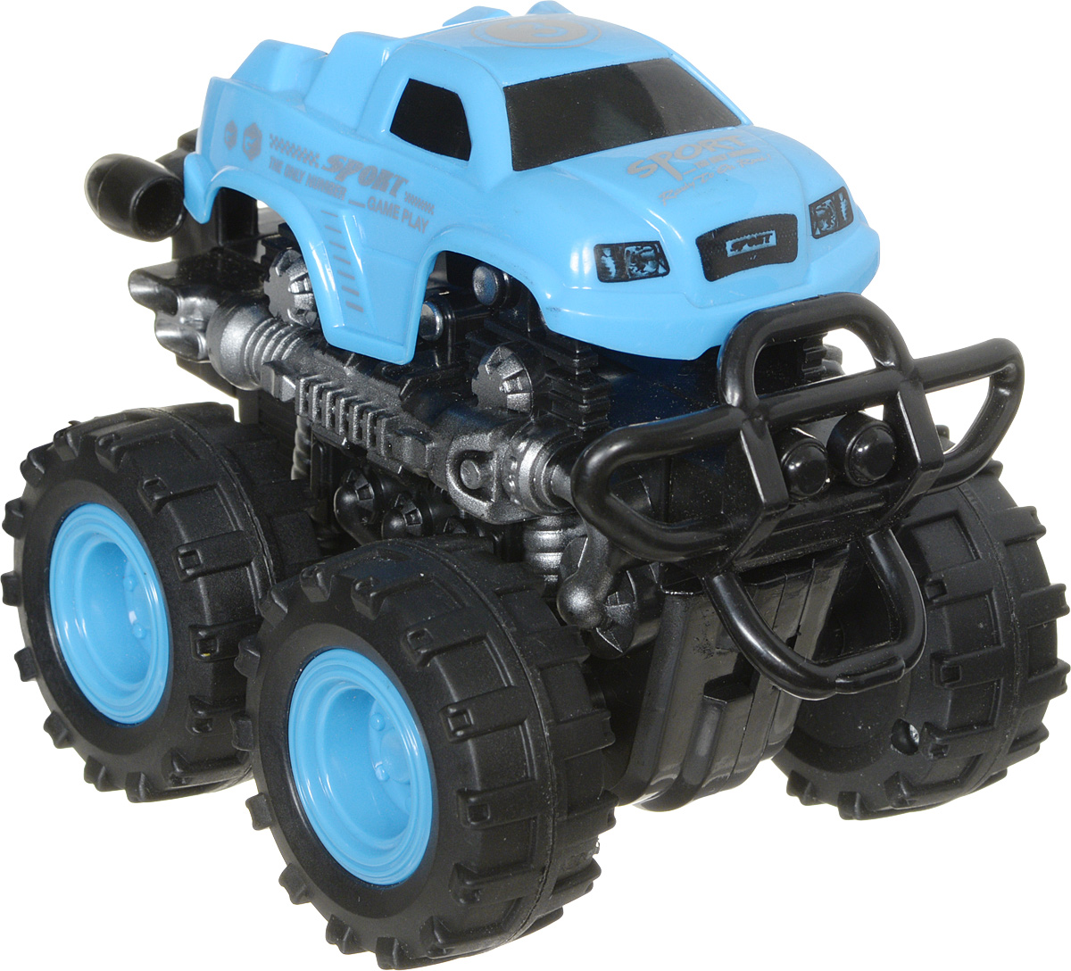 Big Motors Машинка инерционная 4WD цвет голубой806B_голубой Big Motors Машинка инерционная 4WD цвет голубой806B_голубойИнерционная машинка Big Motors 4WD станет любимой игрушкой вашего малыша. Игрушка представляет собой внедорожник с огромными колесами. Машинка оснащена инерционным механизмом. Достаточно немного подтолкнуть машинку вперед или назад, а затем отпустить, и она сама поедет в ту же сторону. Ваш ребенок будет часами играть с этой машинкой, придумывая различные истории. Порадуйте его таким замечательным подарком!