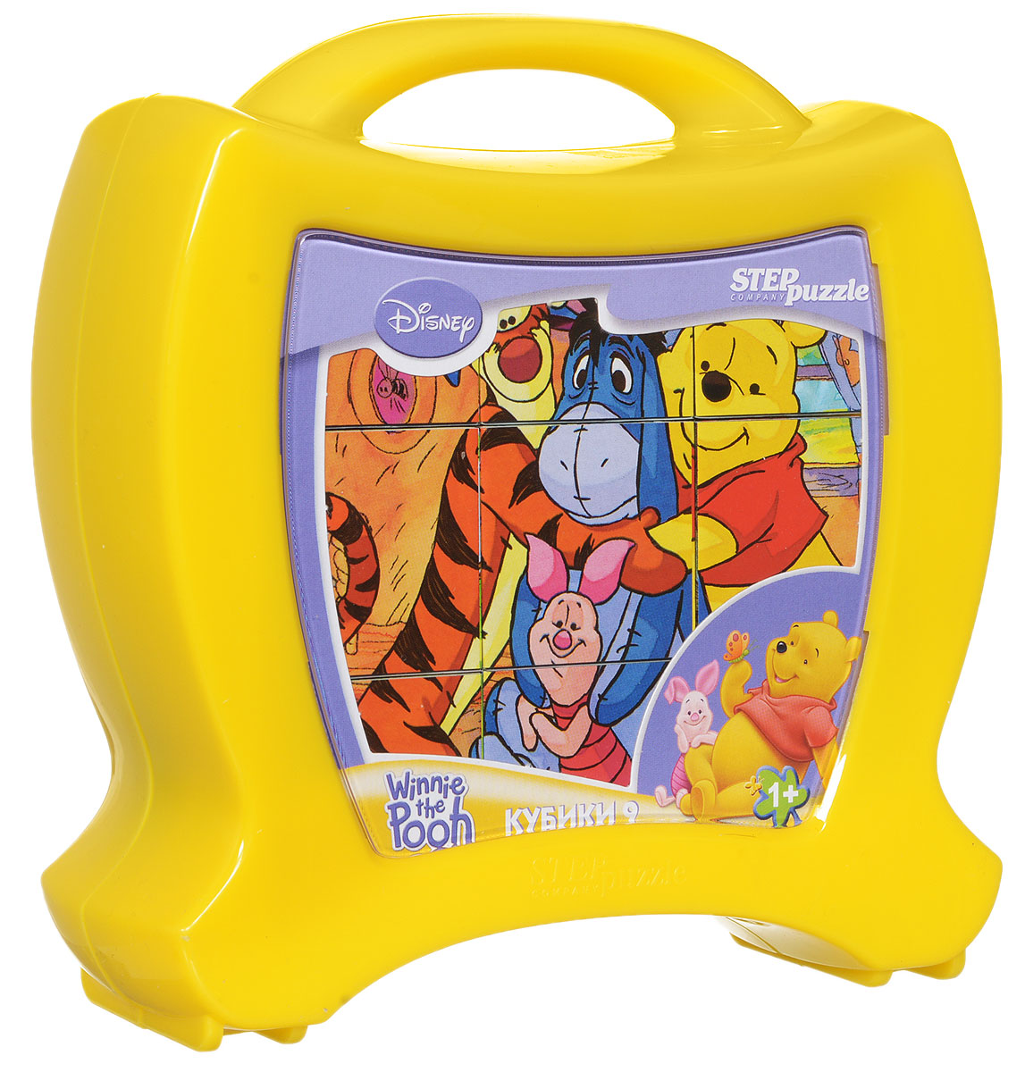 Step Puzzle Кубики Медвежонок Винни в чемоданчике87125 Step Puzzle Кубики Медвежонок Винни в чемоданчике87125С помощью кубиков Step Puzzle Медвежонок Винни ребенок сможет собрать целых шесть красочных картинок с любимыми героями мультфильма про Винни Пуха и его друзей. Игра с кубиками развивает зрительное восприятие, наблюдательность, мелкую моторику рук и произвольные движения. Ребенок научится складывать целостный образ из частей, определять недостающие детали изображения. Это прекрасный комплект для развлечения и времяпрепровождения с пользой для малыша.