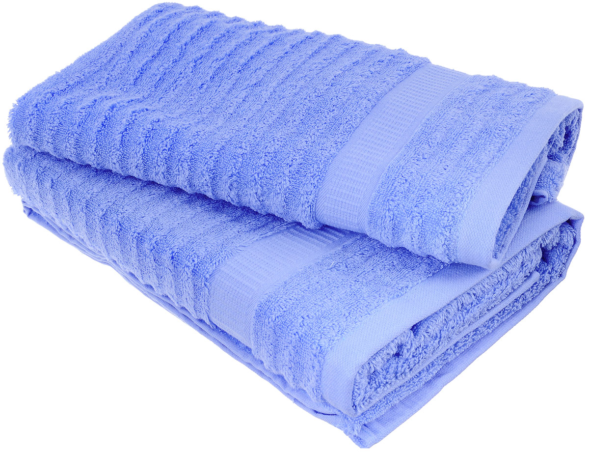 Набор хлопковых полотенец Home Textile, цвет: голубой, 2 штLX-OZ23 Набор хлопковых полотенец Home Textile, цвет: голубой, 2 штLX-OZ23Набор Home Textile состоит из двух полотенец разного размера, выполненных из качественной натуральной махры (100% хлопок). Полотенца имеют ворс различной длины, что создает рельефную текстуру, и классический бордюр. Мягкие и уютные, они прекрасно впитывают влагу и легко стираются. Кроме того, хлопковые полотенца отличаются высокой износоустойчивостью и долгим сроком службы. Такой набор полотенец подарит массу положительных эмоций и приятных ощущений.