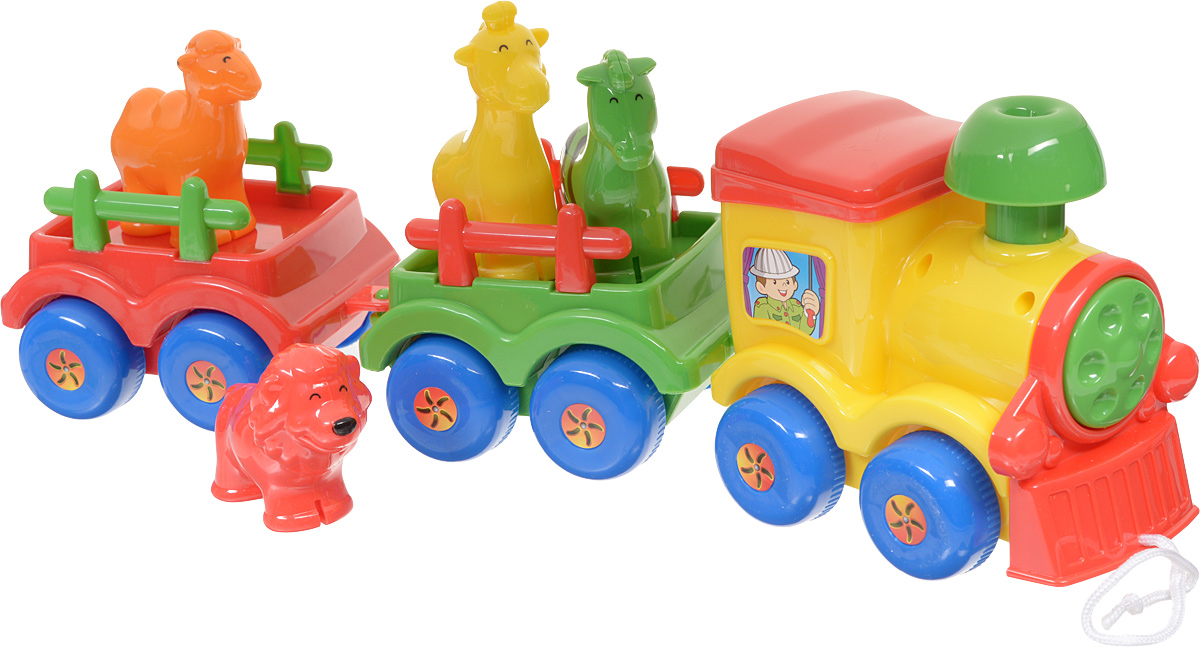 Simba Игрушка-каталка Паровозик с животными4017444 Simba Игрушка-каталка Паровозик с животными4017444Игрушка-каталка Simba Паровозик с животными - настоящая находка для тех родителей, которые хотят занять малыша надолго. Яркие детали непременно привлекут внимание малыша. Игрушечный поезд можно разобрать и покатать паровоз и вагоны по отдельности, а можно сцепить их вместе и катать за веревочку. Вагончики могут сцепляться в любом порядке, это позволяет менять внешний вид игрушки и делать ее новой и интересной долгое время. Зверушки вынимаются из вагончиков и могут быть использованы в качестве отдельных игрушек.