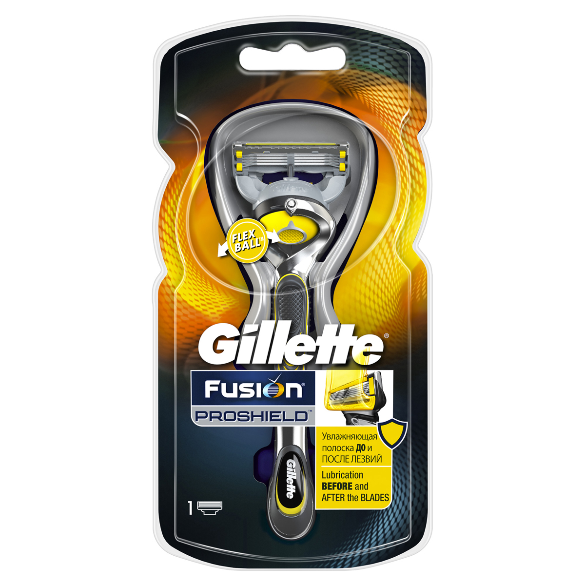 Gillette Мужская Бритва Fusion ProShield С Технологией FlexballGIL-81543470 Gillette Мужская Бритва Fusion ProShield С Технологией FlexballGIL-81543470Мужская бритва Gillette Fusion ProShield защищает во время бритья. Смазывающая полоска ProShield до и после бритья создает защитный слой, который снижает раздражение. Кроме того, благодаря технологии FlexBall достигается максимальный контакт* с контурами лица, что позволяет захватить практически каждый волосок. Gillette Fusion ProShield — наиболее усовершенствованная бритва Gillette. Ищите желтые лезвия и ручку. (*среди бритв Fusion) Смазывающая полоска Gillette Fusion ProShield до и после бритья защищает от раздражения Мужская бритва Gillette Fusion ProShield демонстрирует технологию Flexball, которая повторяет контуры лица. Захватывает практически каждый волосок Пять точных лезвий сбривают волосы без усилий и с меньшим трением*, гарантируя максимальный комфорт (*в сравнении с Fusion) Точное лезвие-триммер на обратной стороне кассеты для придания более четкого контура