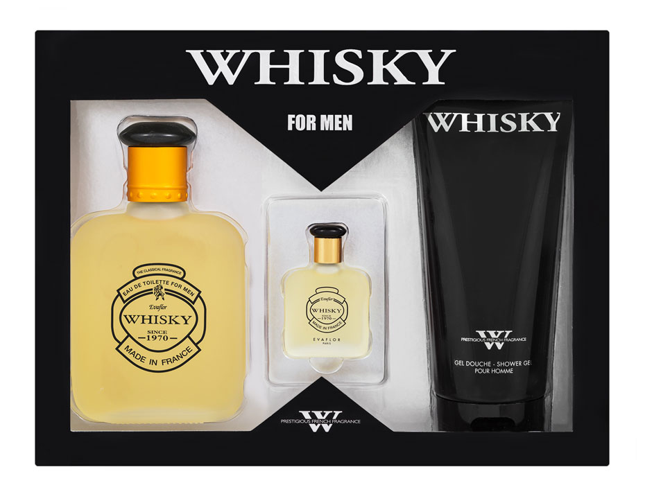 Whisky Подарочный набор Whisky для мужчин: туалетная вода, 100 мл + 7,5 мл, гель для душа, 200 мл41582 Whisky Подарочный набор Whisky для мужчин: туалетная вода, 100 мл + 7,5 мл, гель для душа, 200 мл41582Подарочный набор Whisky состоит из туалетной воды и геля для душа. Whisky - классический аромат, дающий комфортное ощущение свежести и теплоты одновременно. Классификация аромата: древесный. Пирамида аромата: Верхние ноты: бергамот, лаванда, дыня, яблоко. Ноты сердца: кедр, жасмин. Ноты шлейфа: сандал, мох, мускус. Ключевые слова: благородный, мужественный и открытый!