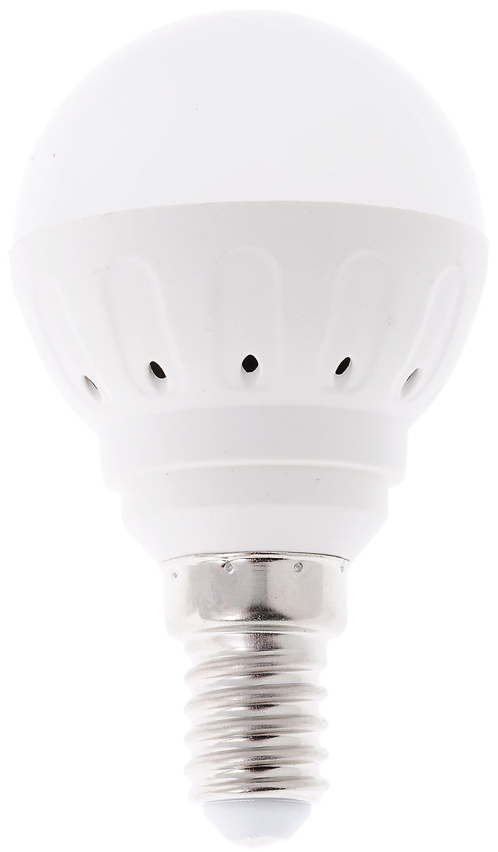 Светодиодная лампа Космос, белый свет, цоколь E14, 5WLksm_LED5wGL45E1445 Светодиодная лампа Космос, белый свет, цоколь E14, 5WLksm_LED5wGL45E1445Светодиодная лампа Космос отличается низким энергопотреблением. Срок службы лампы 30000 часов, это в 30 раз дольше, чем у лампы накаливания. Устойчива к вибрациям и высоким перепадам температур. Обладает высокой механической прочностью и вибростойкостью. Характеризуется отсутствием ультрафиолетового и инфракрасного излучений. Эквивалентна лампе накаливания мощностью 60 Вт. Светит рассеянным светом как обычная лампа. Подходит для всех светильников. Номинальное напряжение: 220-240 В. Номинальная частота: 50/60 Гц. Рабочий ток: 0,04 А. Угол рассеивания: 270°. Срок службы: 30 000 ч. Стабильная работа при температуре: от -40°С до +50°С. Уважаемые клиенты! Обращаем ваше внимание на возможные изменения в дизайне упаковки. Качественные характеристики товара остаются неизменными. Поставка осуществляется в зависимости от наличия на складе.