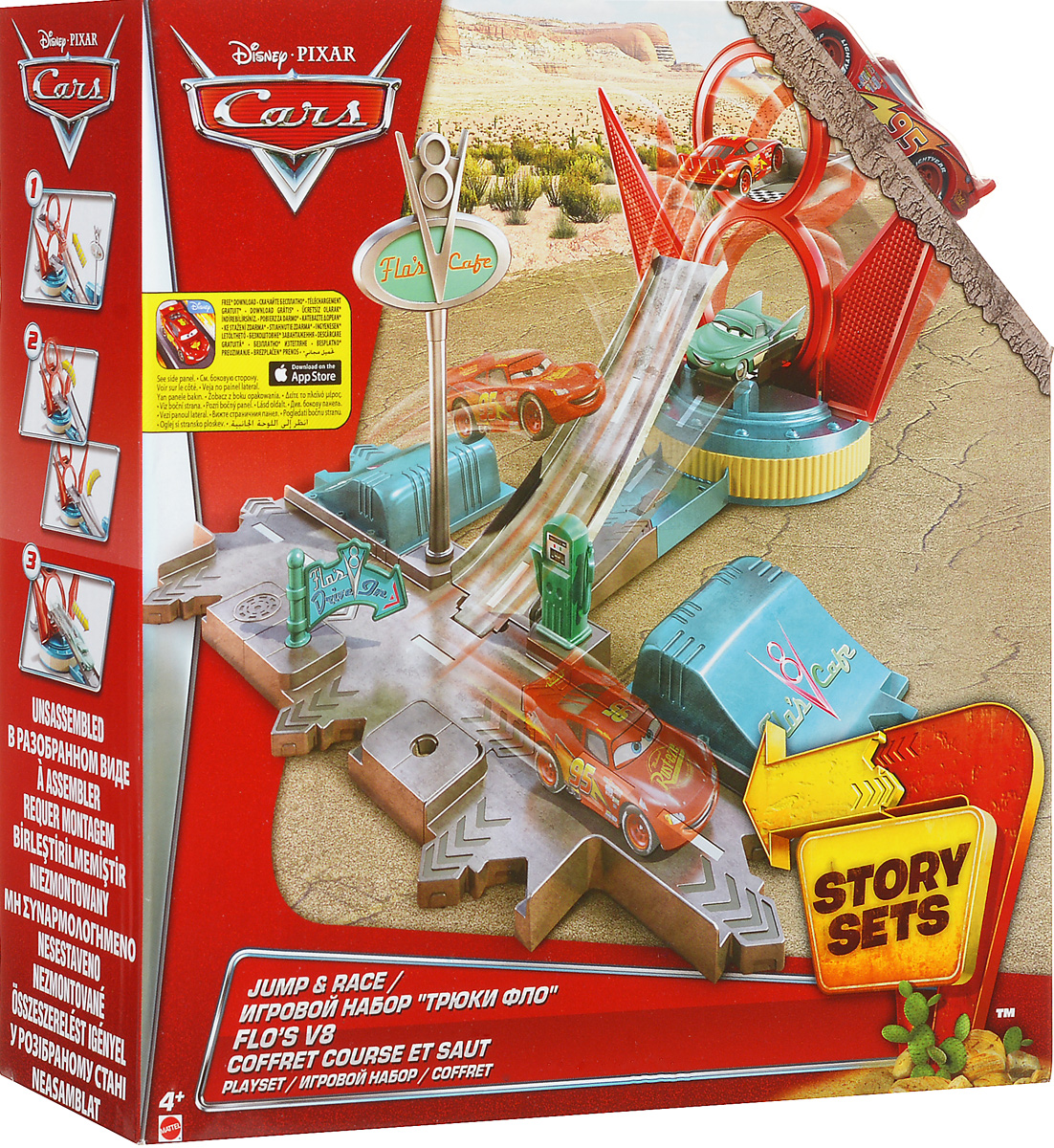 Cars Игрушечный трек Трюки ФлоCDW65_CDW68 Cars Игрушечный трек Трюки ФлоCDW65_CDW68Отправляйтесь навстречу веселым приключениям вместе с друзьями-тачками! Игрушечный трек Cars Трюки Фло - это набор, который непременно оценят любители мультсериала Тачки. С его помощью вы можете инсценировать у себя в комнате городок Радиатор Спрингс. В состав набора входят машинка и трек. Машинка хорошо продумана, детализирована, имеет яркую расцветку и копирует свой прототип. Трек имеет оригинальную конструкцию, которая состоит из причудливой формы площадок, трамплинов, петель, которые можно сочетать в различных комбинациях между собой или с частями других игровых наборов, аксессуарами и транспортерами этой серии.