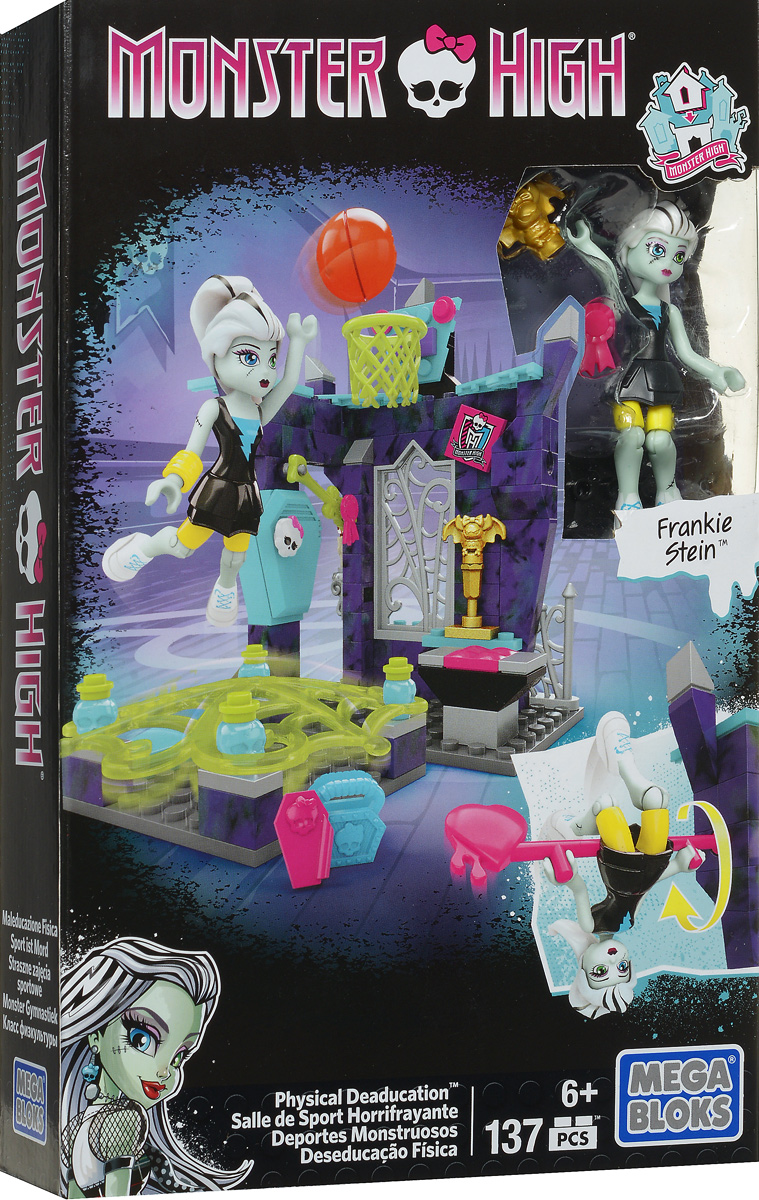 Mega Bloks Monster High Конструктор Класс физкультурыDPK31 Mega Bloks Monster High Конструктор Класс физкультурыDPK31Фрэнки Штейн готовится к следующему спортивному сезону, в этом ей помогает конструктор Mega Bloks: Monster High Класс физкультуры! Постройте спортзал и помогите Фрэнки отработать вращения на перекладине, прыжки на трамплине из паутины или попасть баскетбольным мячом в корзину! Устав до смерти после изнурительной тренировки, Фрэнки может отправиться в раздевалку или полюбоваться трофеем, который она жаждет заполучить всем своим неживым сердцем! Собирая конструктор, ребенок разовьет внимание, воображение, мелкую моторику рук, пространственное и логическое мышления, а собранная своими руками игрушка будет для него гораздо дороже, чем готовая - ведь он вложил в нее свой драгоценный труд.