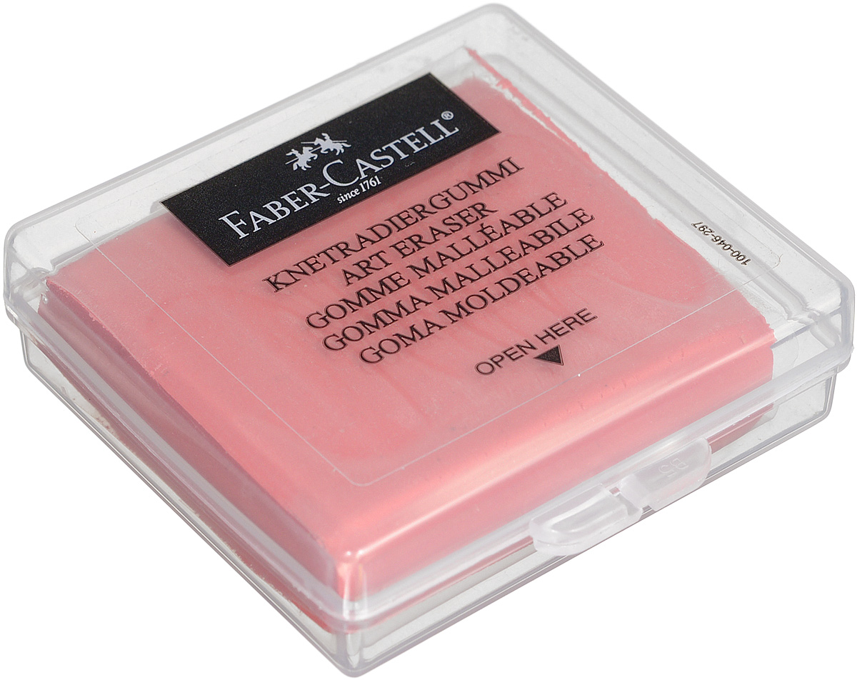 Faber-Castell Художественный ластик цвет красный127321_красный Faber-Castell Художественный ластик цвет красный127321_красныйЛастик Faber-Castell пригодится любому художнику. Аккуратный ластик не оставляет грязных разводов. Кроме того, он будет долго служить для коррекции и осветления рисунков, созданных мягкими карандашами, углем или пастелью. После загрязнения ластика необходимо промять его и снова придать форму.