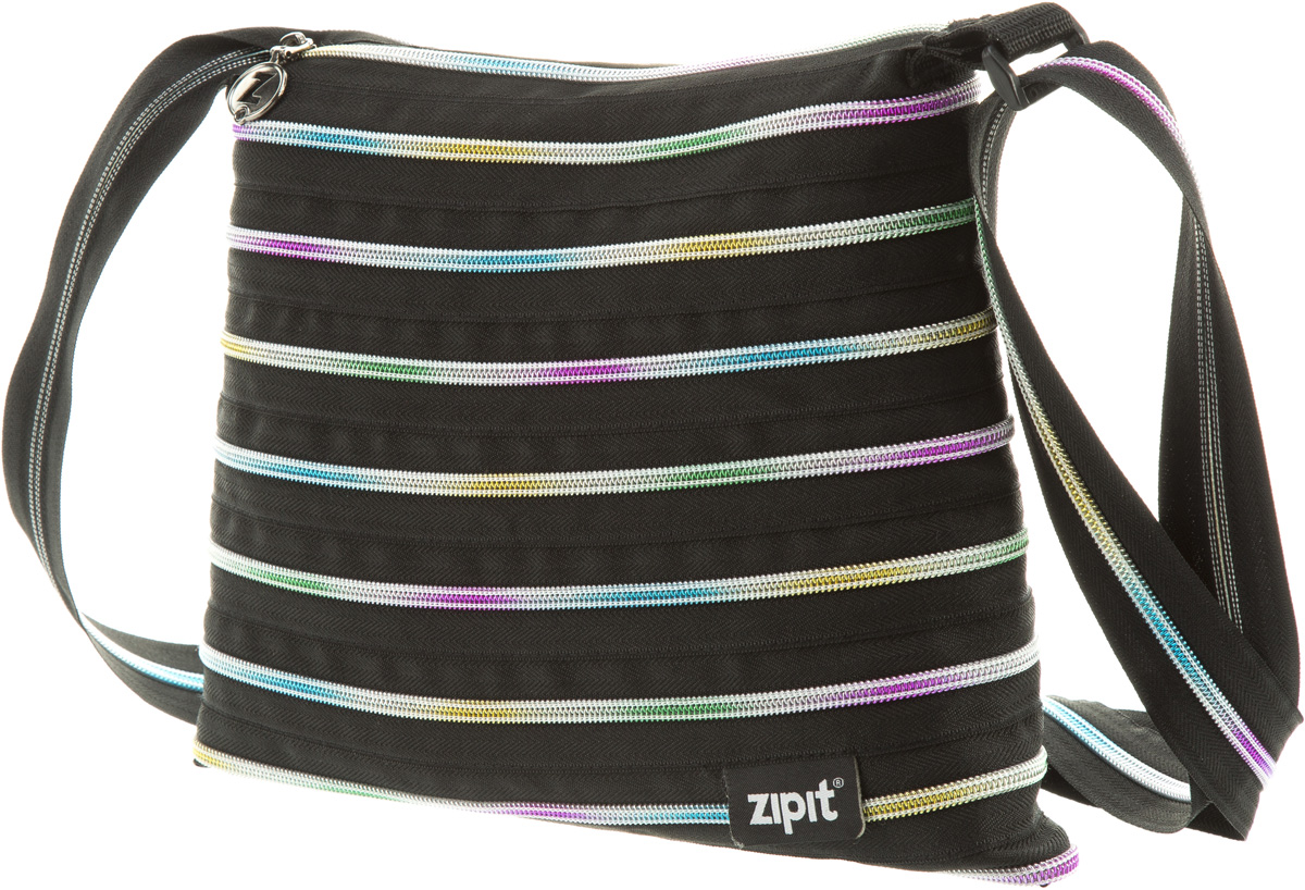 Zipit Сумка Medium Shoulder Bag цвет черный мультиZBD-8 Zipit Сумка Medium Shoulder Bag цвет черный мультиZBD-8СДЕЛАН ИЗ ОДНОЙ ДЛИННОЙ МОЛНИИ! - Конструктивные особенности - одна длинная молния, которая может быть полностью растегнута! Стильная необычная сумка порадует девочек и девушек! Регулируемая лямка через плечо, различные расцветки - каждый выберет для себя то, что хочется! Выделиться из толпы и украсить ваш день поможет сумка zipit.