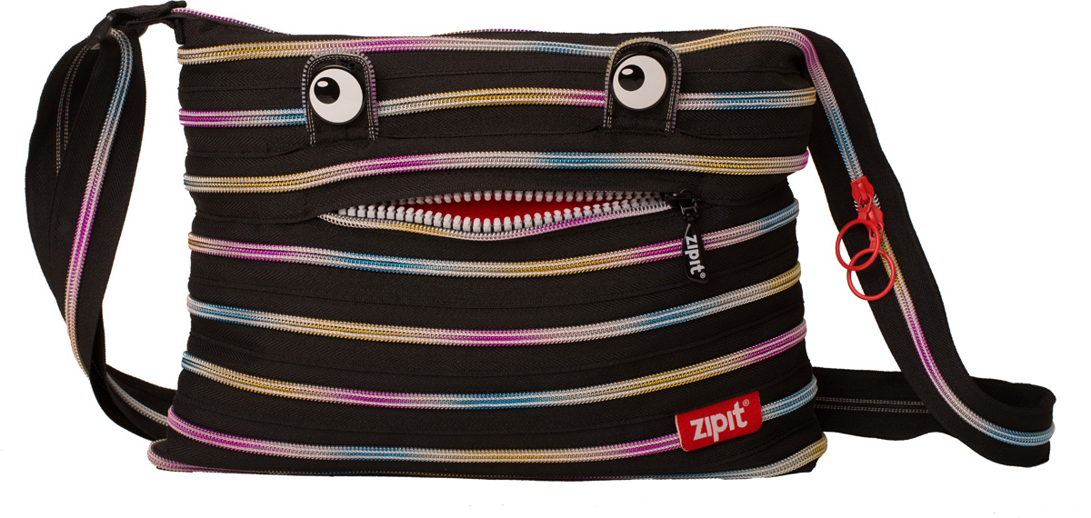 Zipit Сумка Monster Shoulder Bag цвет черный мультиZBDM-2 Zipit Сумка Monster Shoulder Bag цвет черный мультиZBDM-2СДЕЛАН ИЗ ОДНОЙ ДЛИННОЙ МОЛНИИ! - Конструктивные особенности - одна длинная молния, которая может быть полностью растегнута! Стильная необычная сумка порадует девочек и девушек! Регулируемая лямка через плечо, различные расцветки - каждый выберет для себя то, что хочется! Выделиться из толпы и украсить ваш день поможет сумка zipit.