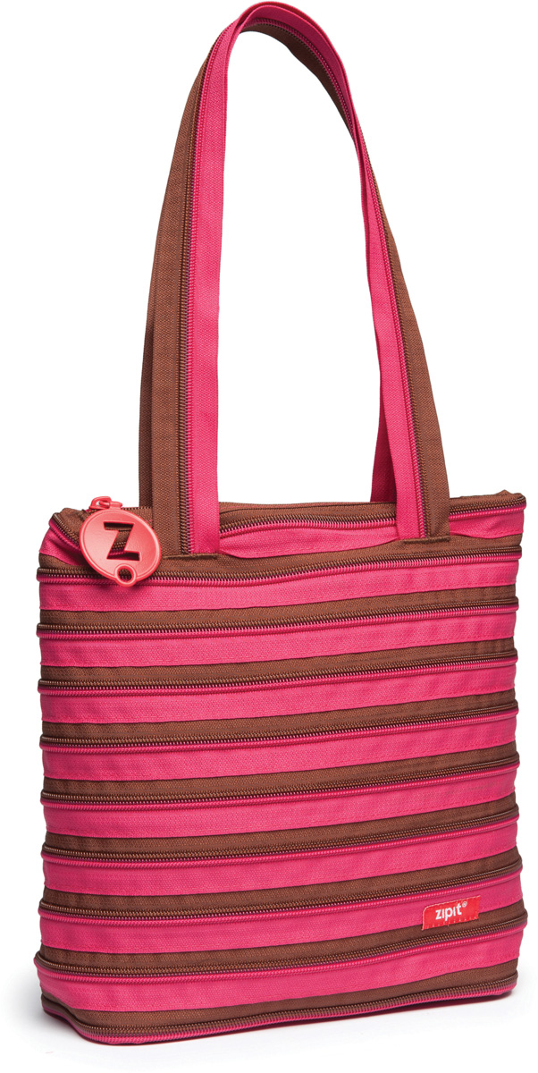 Zipit Сумка Premium Tote Beach Bag цвет розовый коричневыйZBN-1 Zipit Сумка Premium Tote Beach Bag цвет розовый коричневыйZBN-1СДЕЛАН ИЗ ОДНОЙ ДЛИННОЙ МОЛНИИ! - Конструктивные особенности - одна длинная молния, которая может быть полностью растегнута! Стильная необычная сумка порадует девочек и девушек! Регулируемая лямка через плечо, различные расцветки - каждый выберет для себя то, что хочется! Выделиться из толпы и украсить ваш день поможет сумка zipit.
