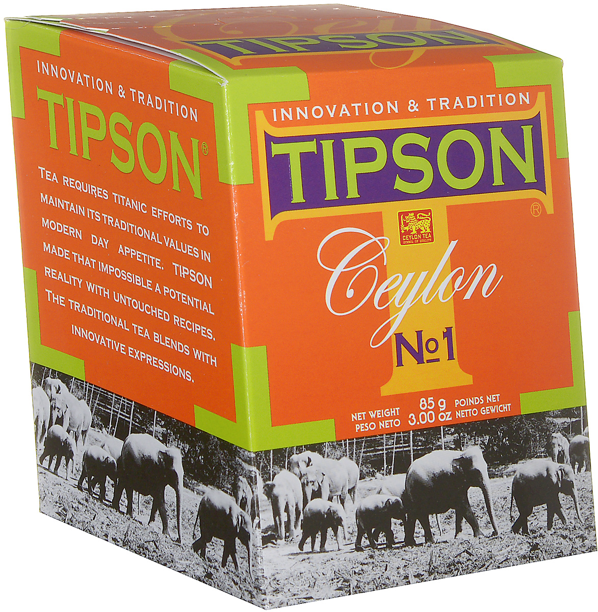 Tipson Ceylon №1 черный листовой чай, 85 г80001-00 Tipson Ceylon №1 черный листовой чай, 85 г80001-00Чай чёрный цейлонский байховый листовой Tipson Ceylon №1. Чай, произрастающий на острове Цейлон, давно признан лучшим в мире. Эксперты Tipson предлагают вам чай №1, в котором найден гармоничный баланс между силой вкуса и элегантностью аромата.