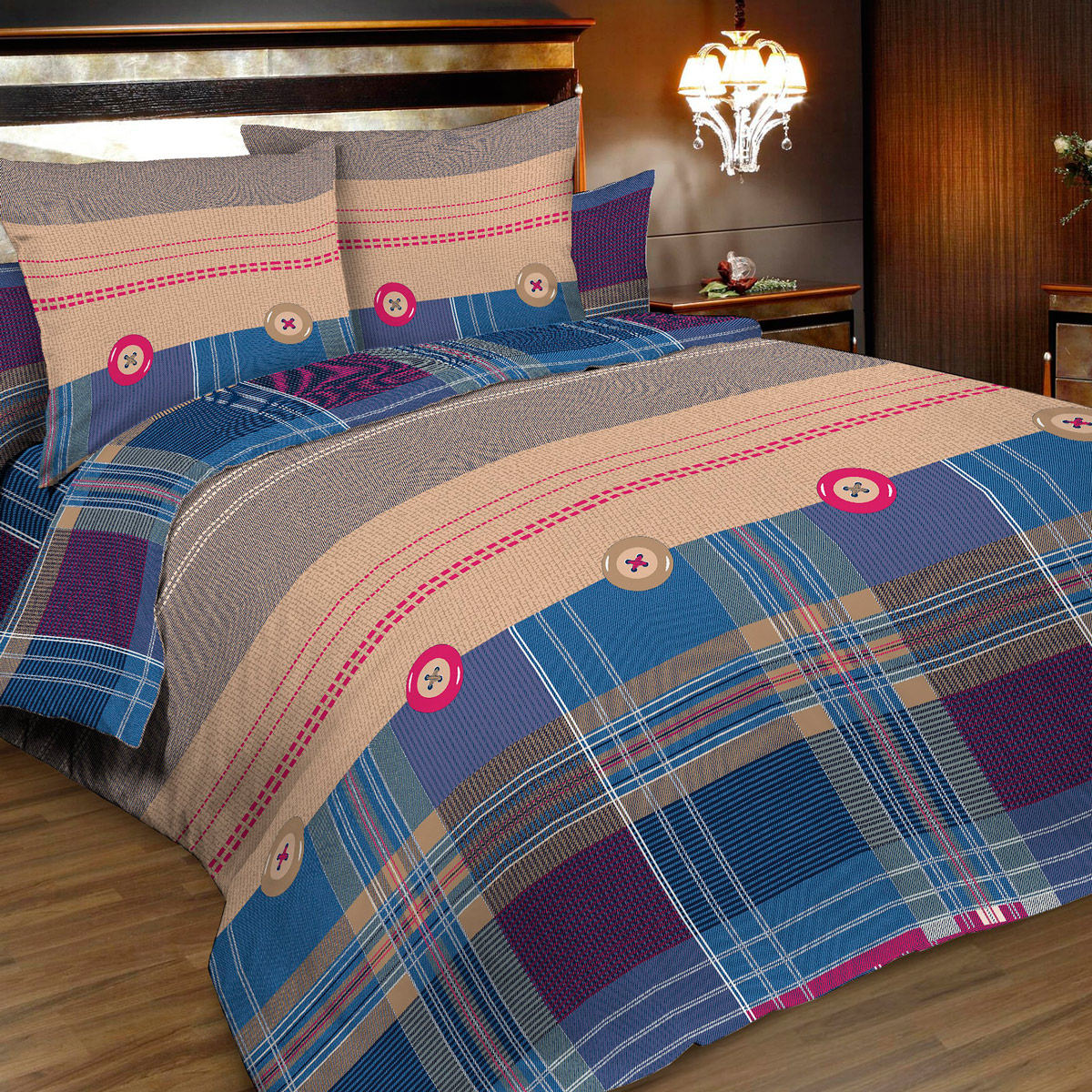 Комплект белья Letto, семейный, наволочки 70х70, цвет: синий, розовый, сиреневый. B172-7B172-7 Комплект белья Letto, семейный, наволочки 70х70, цвет: синий, розовый, сиреневый. B172-7B172-7Серия Letto «Традиция» выполнена из классической российской бязи, привычной для большинства российских покупательниц. Ткань плотная (125гр/м), используются современные устойчивые красители. Традиционная российская бязь выгодно отличается от импортных аналогов по цене, при том, что сама ткань и толще, меньше сминается и служит намного дольше. Рекомендуется перед первым использованием постирать, но не пересушивать. Применение кондиционера при стирке сделает такое постельное белье мягче и комфортней. Пододеяльник на молнии. Обращаем внимание, что расцветка наволочек может отличаться от представленной на фото.