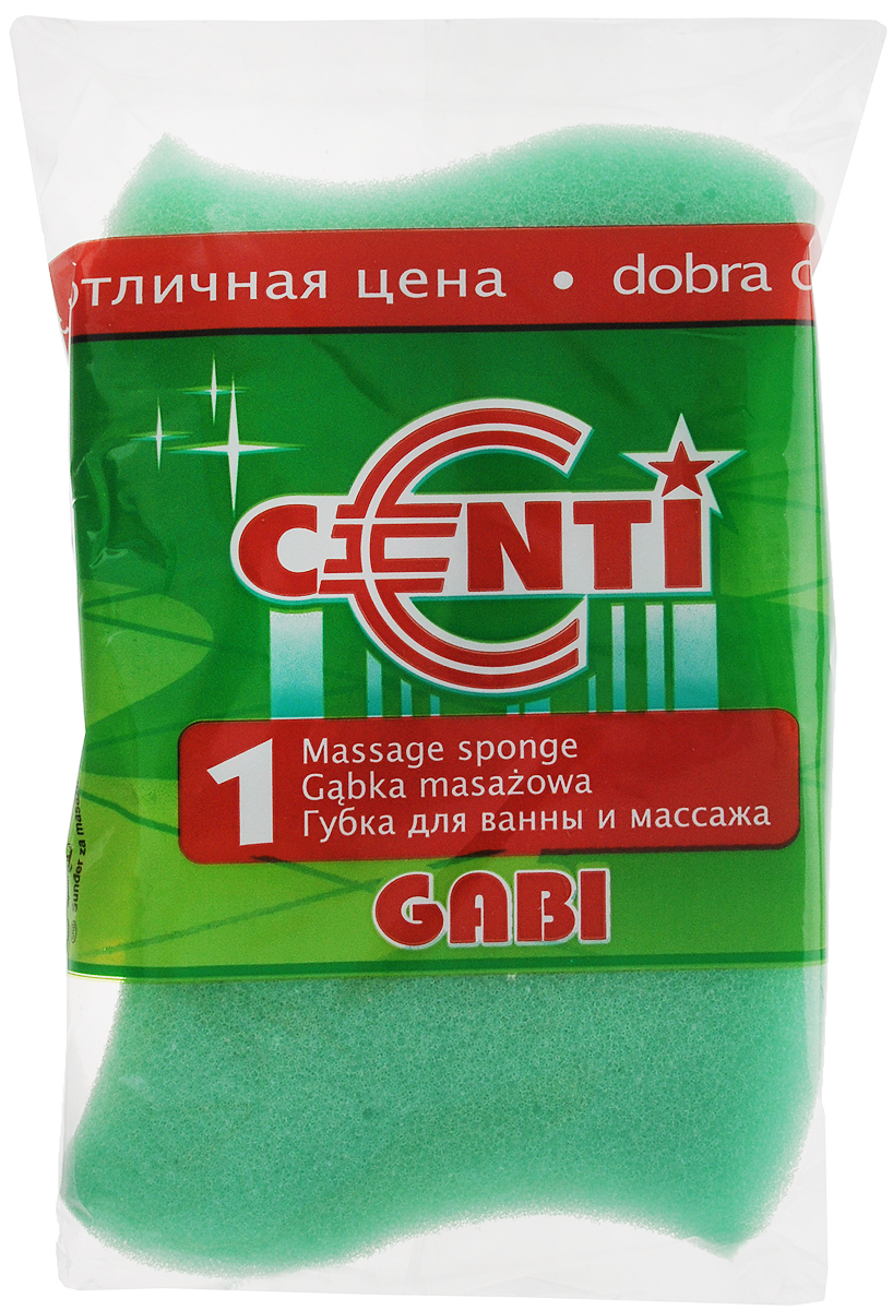 Губка для тела Centi Gabi, массажная, цвет: зеленый, белый, 13,5 х 9,5 х 4,5 см1111_зеленый Губка для тела Centi Gabi, массажная, цвет: зеленый, белый, 13,5 х 9,5 х 4,5 см1111_зеленыйГубка для тела Centi Gabi изготовлена из мягкого экологически чистого полимера. Пористая структура губки создает воздушную пену даже при небольшом количестве геля для душа. Эффективно очищает и массирует кожу, улучшая кровообращение и повышая тонус.