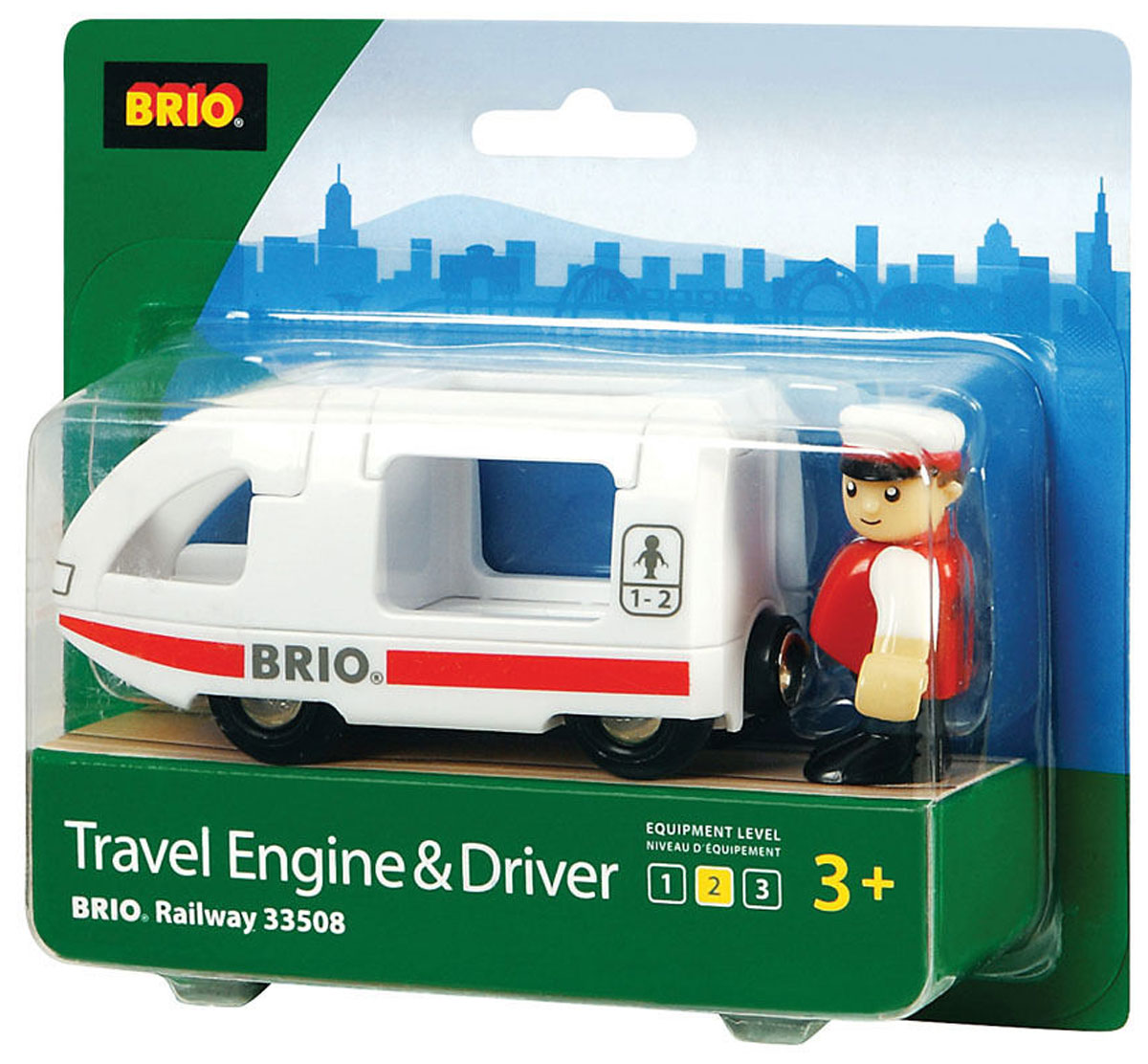 Brio Поезд-купе с машинистом33508 Brio Поезд-купе с машинистом33508Вашему ребенку обязательно пригодится в игре с железной дорогой игрушка Brio Поезд-купе с машинистом. Этот поезд выполнен из пластика и металла, окрашен нетоксичной краской. Имеет металлические втулки колес и магнитное соединение для вагонов. Кабина машиниста и крыша купе открываются. В комплекте с поездом идет фигурка машиниста. Железные дороги позволяют ребенку не только получать удовольствие от игры, но и развивать пространственное воображение, мелкую моторику и координацию движений.
