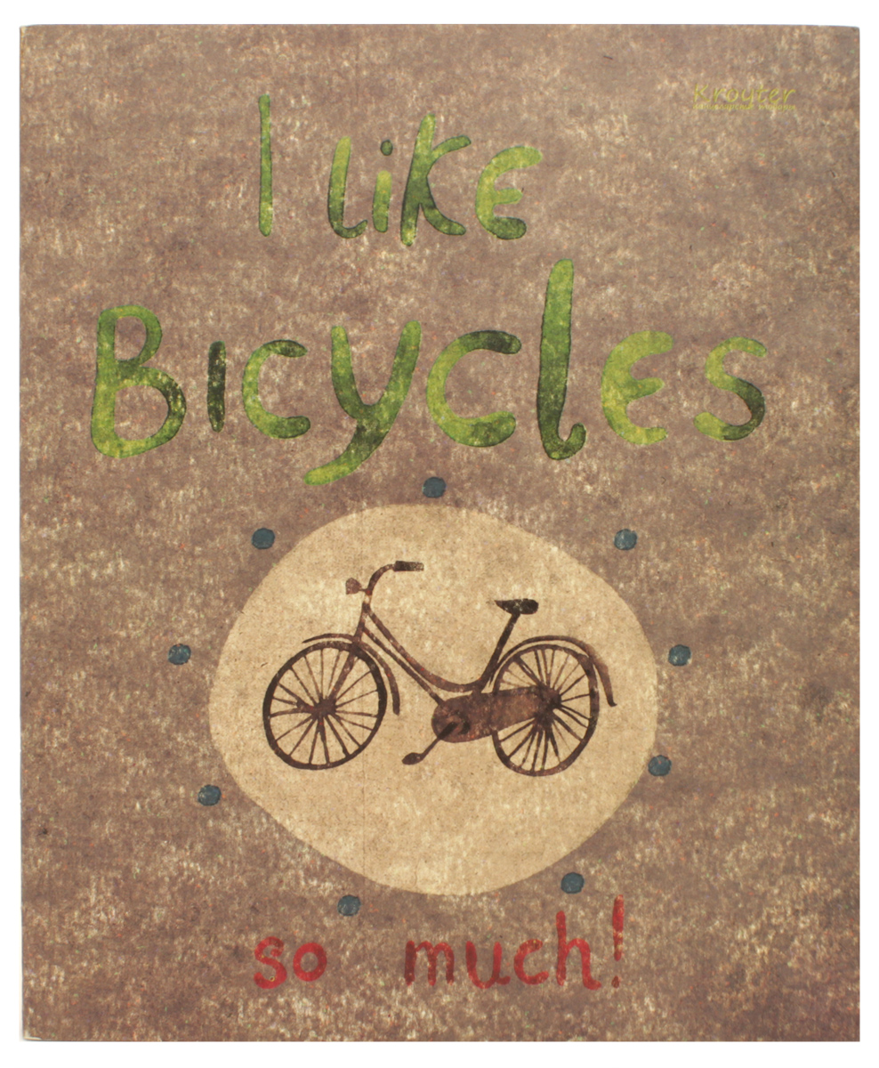 Kroyter Тетрадь Bicycle 48 листов в клетку06289/455203 Kroyter Тетрадь Bicycle 48 листов в клетку06289/455203Тетрадь Kroyter Bicycle формата A5+ отлично подойдет для различных записей. Обложка, выполненная из мелованного картона, позволит сохранить тетрадь в аккуратном состоянии на протяжении всего времени использования. Внутренний блок тетради, соединенный двумя металлическими скрепками, состоит из 48 листов белой бумаги. Стандартная линовка в клетку.