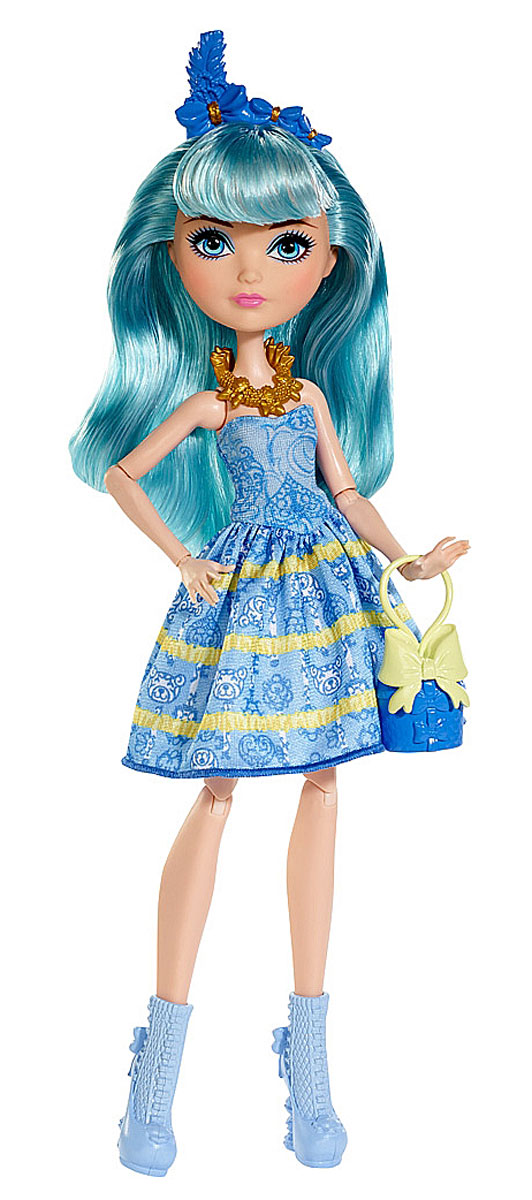 Ever After High Кукла Именинный бал Блонди ЛоксDHM03_DHM05 Ever After High Кукла Именинный бал Блонди ЛоксDHM03_DHM05Очаровательная куколка Ever After High Именинный бал. Блонди Локс обязательно привлечет внимание вашей маленькой любительницы сказок и волшебства. Блонди Локс в наряде для зажигательной именинной вечеринки! Дочь Златовласки в платье в стиле десертов выглядят просто чудесно. Длинные голубые волосы мягкие и послушные, их приятно расчесывать и создавать различные прически. Восхитительный образ для праздника дополняют стильные ботильоны голубого цвета и оригинальная сумочка в виде подарка. На голове у куколки красуется ободок с бантиками и пером, а на шее - колье золотого цвета. Руки и ноги у куклы шарнирные, что позволяет придавать ей различные позы. Не упустите возможность переписать историю вместе с учениками школы Ever After - детьми персонажей известных сказок, которым предстоит решить, следовать ли судьбе своих родителей и прожить положенный сюжет до своего долго и счастливо или изменить то, что им предначертано и самим выбирать свою судьбу.