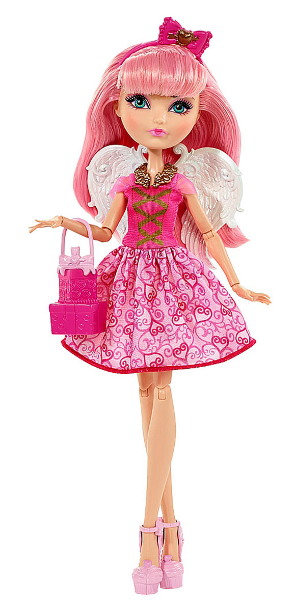 Ever After High Кукла Именинный бал Си-Эй КьюпидDHM03_DHM07 Ever After High Кукла Именинный бал Си-Эй КьюпидDHM03_DHM07Очаровательная куколка Ever After High Именинный бал. Си-Эй Кьюпид обязательно привлечет внимание вашей маленькой любительницы сказок и волшебства. Си-Эй Кьюпид в наряде для зажигательной именинной вечеринки! Дочь Эроса в платье в стиле десертов выглядят просто чудесно. Длинные розовые волосы мягкие и послушные, их приятно расчесывать и создавать различные прически. Восхитительный образ для праздника дополняют стильные босоножки розового цвета и оригинальная сумочка в виде подарка. На голове у куколки красуется ободок с бантиком, а на шее - колье золотого цвета. Руки и ноги у куколки шарнирные, что позволяет придавать ей различные позы. Не упустите возможность переписать историю вместе с учениками школы Ever After - детьми персонажей известных сказок, которым предстоит решить, следовать ли судьбе своих родителей и прожить положенный сюжет до своего долго и счастливо или изменить то, что им предначертано и самим выбирать свою судьбу.