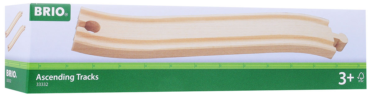 Brio Рельсы восходящие33332 Brio Рельсы восходящие33332Игровой набор Рельсы восходящие предназначен для машинок и паровозиков Brio. Он включает в себя два изогнутых элемента полотна железной дороги, выполненных из неокрашенного дерева. Железные дороги позволяют ребенку не только получать удовольствие от игры, но и развивать пространственное воображение, мелкую моторику и координацию движений. Набор совместим со всеми железными дорогами и паровозиками Brio. Ваш малыш часами будет играть с набором, придумывая разные истории. Машинки и паровозики в комплект не входят.