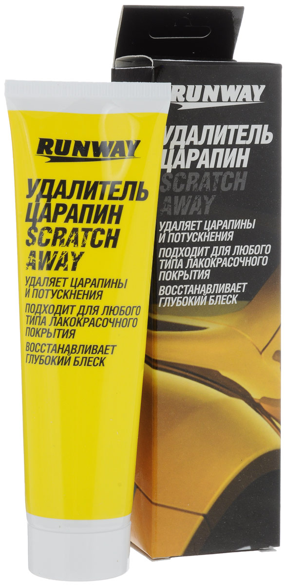 Удалитель царапин Runway, 100 млRW0502 Удалитель царапин Runway, 100 млRW0502Удалитель царапин Runway изготовлен на основе мягких абразивов и специальных полировальных масел. Не содержит воска и силикона. Устраняет дефекты с любого типа лакокрасочного покрытия в виде царапин, потертостей и дефектов после щеточной мойки автомобиля. Используется для очистки и подготовки поверхности к нанесению защитных полиролей. Товар сертифицирован.