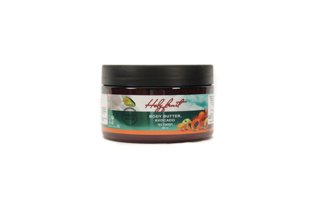 Holy Fruit Масло для тела (Авокадо) Body butter avocado, 300 мл7290008564519 Holy Fruit Масло для тела (Авокадо) Body butter avocado, 300 мл7290008564519Крем для ухода за телом с деликатной текстурой и тонким ароматом. Обогащен маслом авокадо и минералами Мертвого моря. Глубоко проникает в кожные покровы, доставляя в каждую клетку весь богатый состав витаминов, микроэлементов, фитогормонов. Жиры масла авокадо близки естественным жирам кожи, потому легко восстанавливают поврежденные клетки, повышают защитные функции, устраняют дряблость кожи.