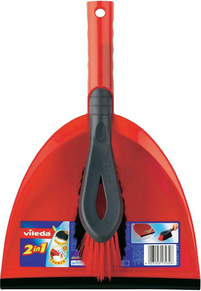 Набор для уборки Vileda 2 в 1 (совок + щетка)3211073105 Набор для уборки Vileda 2 в 1 (совок + щетка)3211073105Классический набор из совка и маленькой щетки, который убодно хранить в шкафчике на кухне или в санузле. На ручке есть отверстие для хранения набора в подвешенном состоянии. В основании совка есть маленькие ножки - удобно хранить также в горизонтальном положении. Совок очень глубокий, что позволяет собрать весь мусор за один раз. Щетка сочетает в себе 2 вида волокон: • Ультра тонкие волокна (черные) для лучшего сбора пыли • Более твердые волокна (красные) для труднодоступных мест, таких как углы