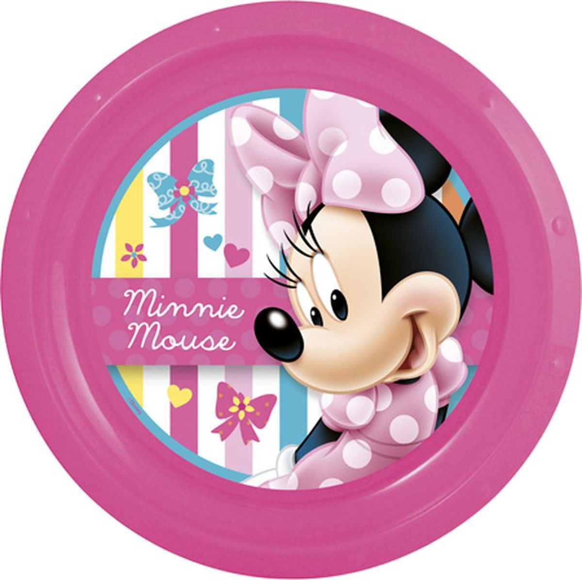 Disney Тарелка Минни диаметр 21,5 см59512 Disney Тарелка Минни диаметр 21,5 см59512Яркая тарелка Disney превратит процесс кормления вашего малыша в веселую игру. Дно оформлено изображением забавной мышки Минни. Ваш ребенок будет кушать с большим удовольствием, стараясь быстрее добраться до картинки.
