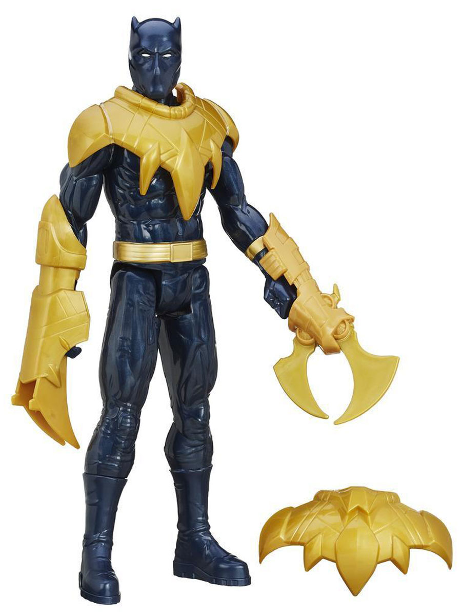 Avengers Фигурка Black PantherB5773EU4_B6149 Avengers Фигурка Black PantherB5773EU4_B6149Фигурка Avengers Black Panther порадует любого поклонника знаменитой вселенной Marvel. Фигурка изготовлена из высококачественного прочного пластика и выполнена в виде супергероя Черной Пантеры, защитника королевства Ваканды. Руки и ноги фигурки подвижны. В комплекте с игрушкой имеются и аксессуары, которые представляют собой оружие, одевающееся на руки фигурки - все это позволит ребенку в полной мере насладиться игровым процессом. Фигурка понравится как детям, так и взрослым коллекционерам, она станет отличным сувениром или займет достойное место в коллекции любого поклонника комиксов.