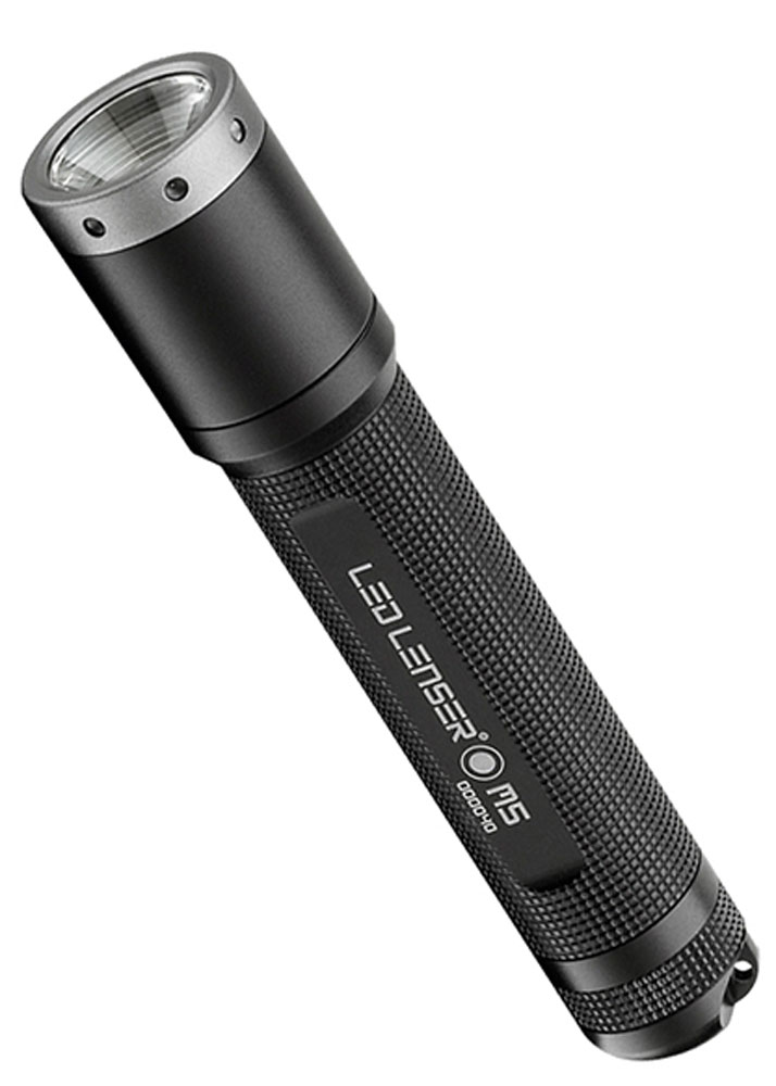Фонарь LED Lenser M5, цвет: черный. 85058505 Фонарь LED Lenser M5, цвет: черный. 85058505Фонарь повышенной яркости. Световой поток- 88 лм. Два режима свечения + стробоскоп. Время свечения в экономичном режиме - 7 часов. Длина - 104 мм. Вес - 74 г. Питание - 1 х АА (в комплекте). Количество светодиодов - 1. Эффективная дальность свечения – до 116 м. Система AFS. Блистерная упаковка.