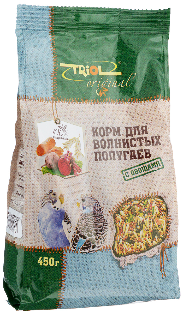 Корм для волнистых попугаев Triol, с овощами, 450 гTF-00200 Корм для волнистых попугаев Triol, с овощами, 450 гTF-00200Полнорационный корм Triol, разработанный специально для волнистых попугаев, с добавлением кусочков овощей. Корм изготовлен исключительно из натуральных ингредиентов природного происхождения. Семена, входящие в состав корма, богаты эфирными маслами, необходимыми для здоровья птицы. Добавление в корме свеклы удовлетворяет повышенную потребность в кальции для здорового оперения и крепких костей. Товар сертифицирован.