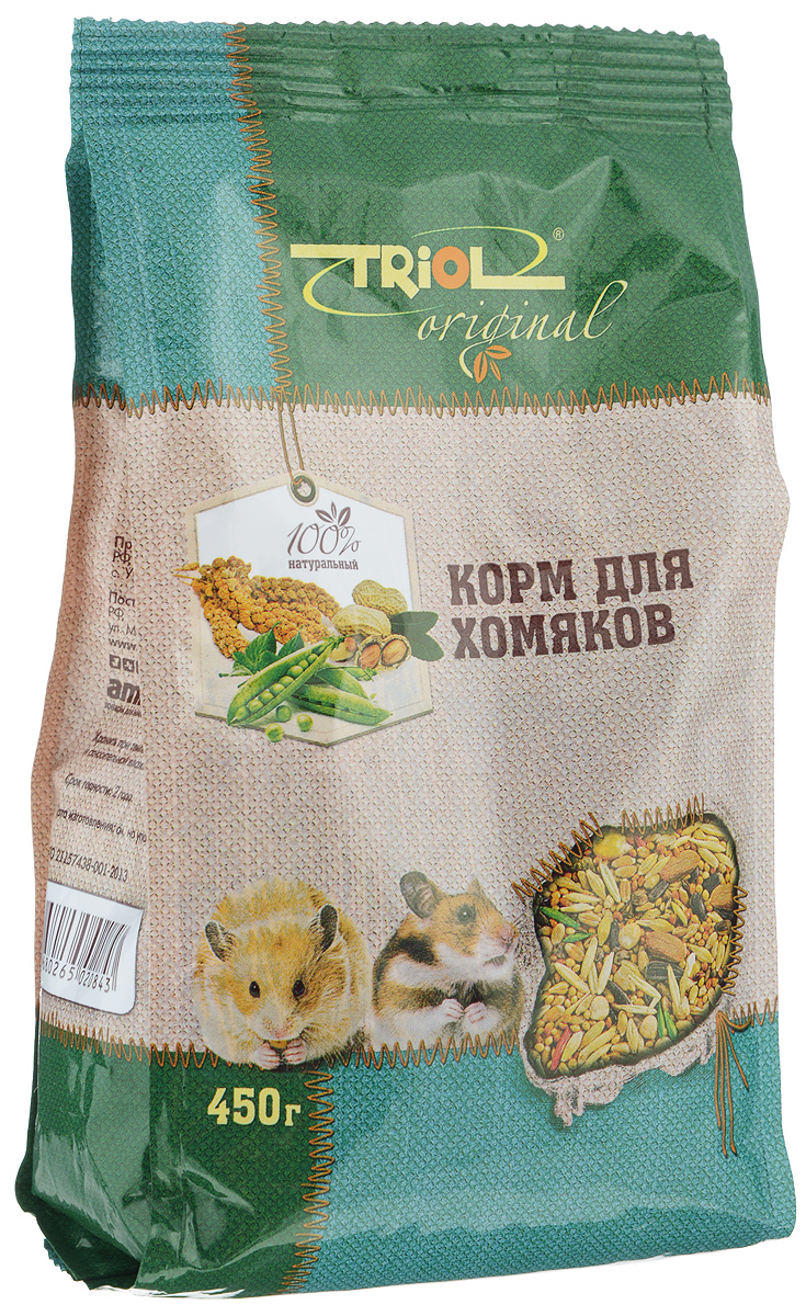 Корм для хомяков Triol, 450 гTF-00600 Корм для хомяков Triol, 450 гTF-00600Полнорационный корм Triol разработан специально для питания хомяков и содержит только натуральные компоненты. Сбалансированный состав корма удовлетворяет как пищевые потребности питомцев, так и восполняет необходимые для правильного роста и развития витамины и минералы.