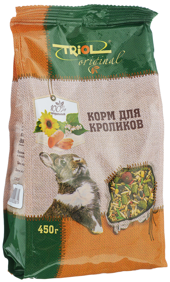 Корм для кроликов Triol, 450 гTF-01000 Корм для кроликов Triol, 450 гTF-01000Полнорационный корм Triol разработан специально для питания кроликов и содержит только натуральные компоненты. Содержащиеся в составе травяные гранулы, заменяют в диете кролика свежую траву, являющуюся основным источником витаминов. Товар сертифицирован.