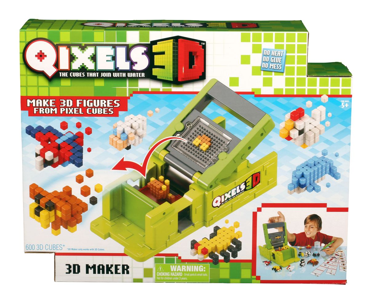 Qixels 3D Набор для творчества Машинка для создания 3D фигурок 3D ПринтерQ87053 Qixels 3D Набор для творчества Машинка для создания 3D фигурок 3D ПринтерQ87053Набор для творчества Квикселс Машинка для создания 3D фигурок 3D Принтер – это совершенно новая уникальная возможность попробовать свои силы в создании объемных фигурок собственными руками. Квикселс – это маленькие разноцветные кубики, которые склеиваются друг с другом под воздействием самой обыкновенной воды. Создайте фигурку, обрызгайте её водой и дождитесь полного высыхания – всего через 30 минут Вы можете играть с готовой фигуркой как с обычной игрушкой. Игровой набор подойдет как для мальчиков, так и для девочек. Вы можете использовать готовые лекала, входящие в комплект набора или фантазировать на свободные темы! В комплект набора входит: 600 x 3D кубиков; 83 x дополнительных кубика; 1 x 3D принтер; 1 x резервуар для воды; 1 x съемный лоток; 1 x кисточка; 6 x дизайн лекал; 2 x бирки и нити; 1 x инструкция.