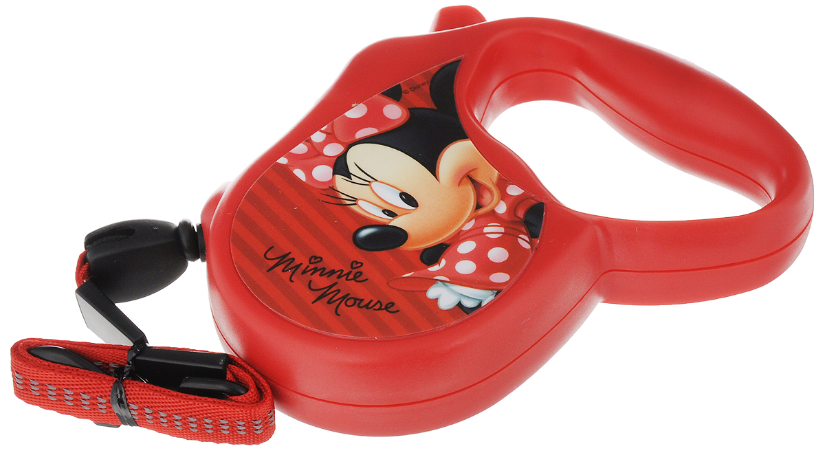 Поводок-рулетка Triol Disney. Minnie, для собак до 12 кг, цвет: красный, 3 мWD1003 Поводок-рулетка Triol Disney. Minnie, для собак до 12 кг, цвет: красный, 3 мWD1003Поводок-рулетка Triol Disney. Minnie, выполненный из пластика, обеспечит безопасность вам и вашему любимцу. Благодаря специальному покрытию ручки и надежному замку вы сможете полностью контролировать свою собаку на прогулке. Теперь вам не придется за ней бегать. Вы можете просто ослабить фиксатор, и лента будет вытягиваться по всей длине поводка и автоматически приспосабливаться к движениям вашей собаки до того момента, пока вы не нажмете на кнопку блокировки. Длина ленты: 3 м. Максимальная нагрузка: 12 кг.
